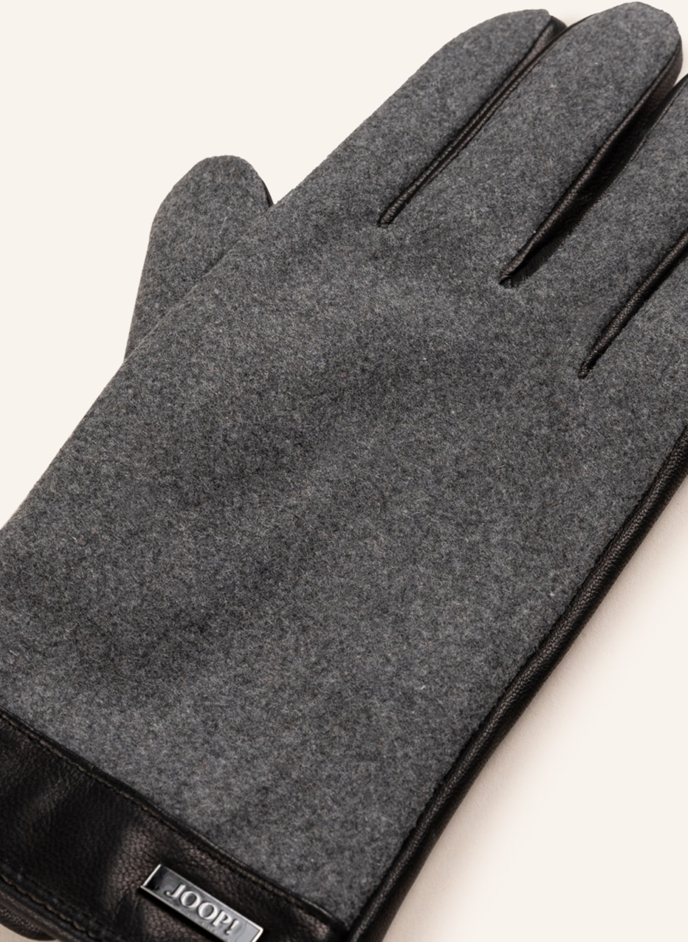 JOOP! Handschuhe im Materialmix, Farbe: SCHWARZ/ DUNKELGRAU (Bild 2)