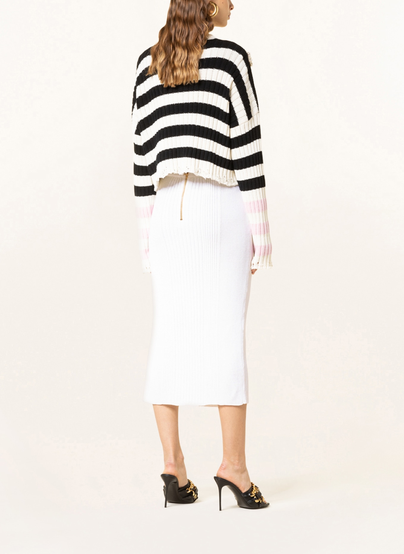 BALMAIN Knit skirt, Color: CREAM (Image 3)