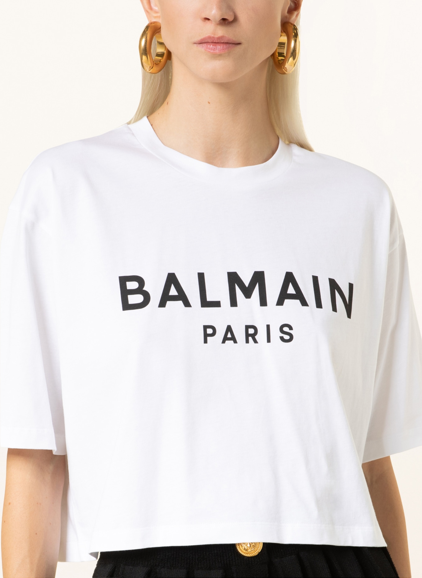 BALMAIN Cropped shirt, Color: WHITE (Image 4)