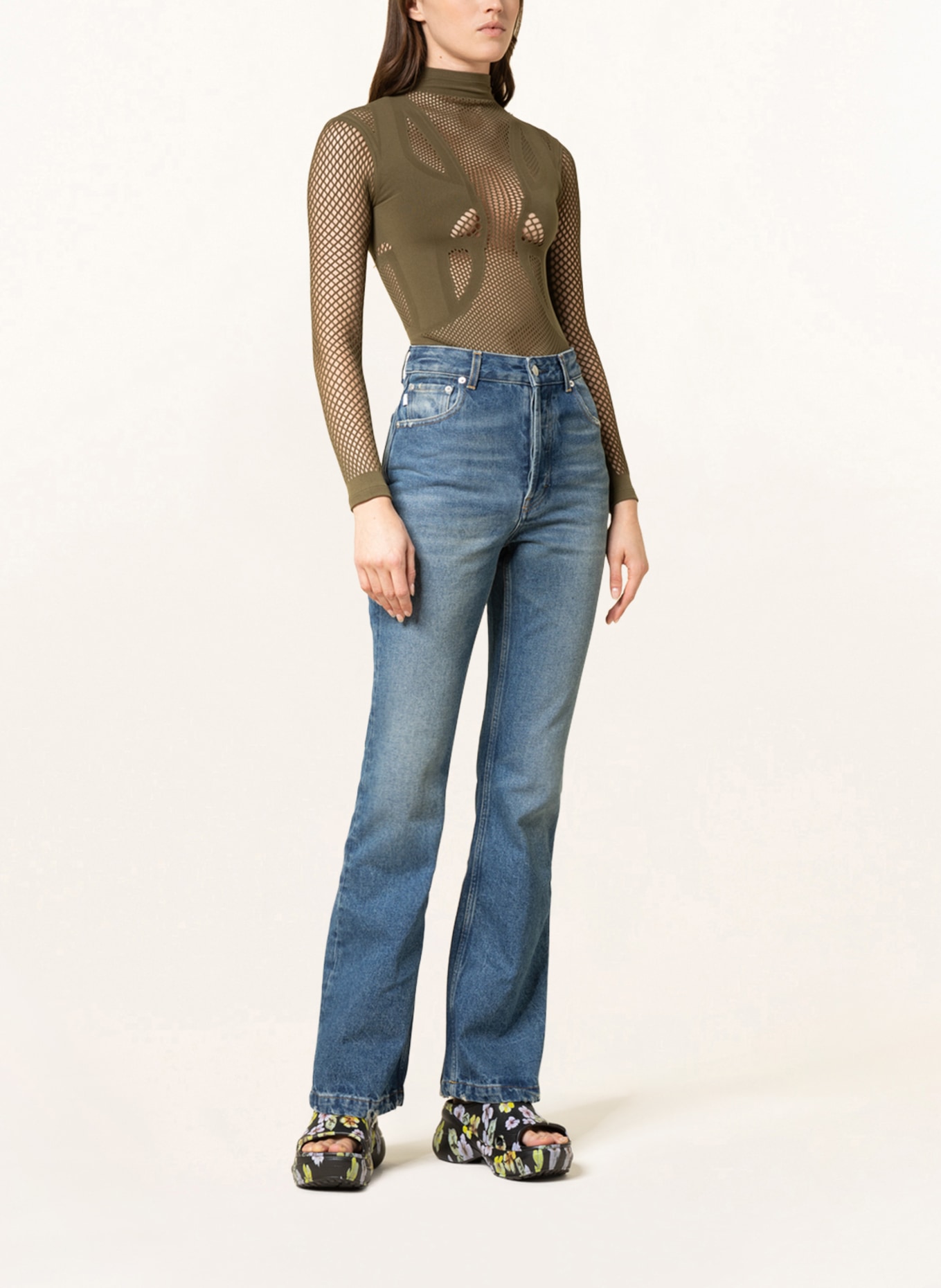 AMBUSH Flared jeans, Color: 4900 MID BLUE (Image 2)