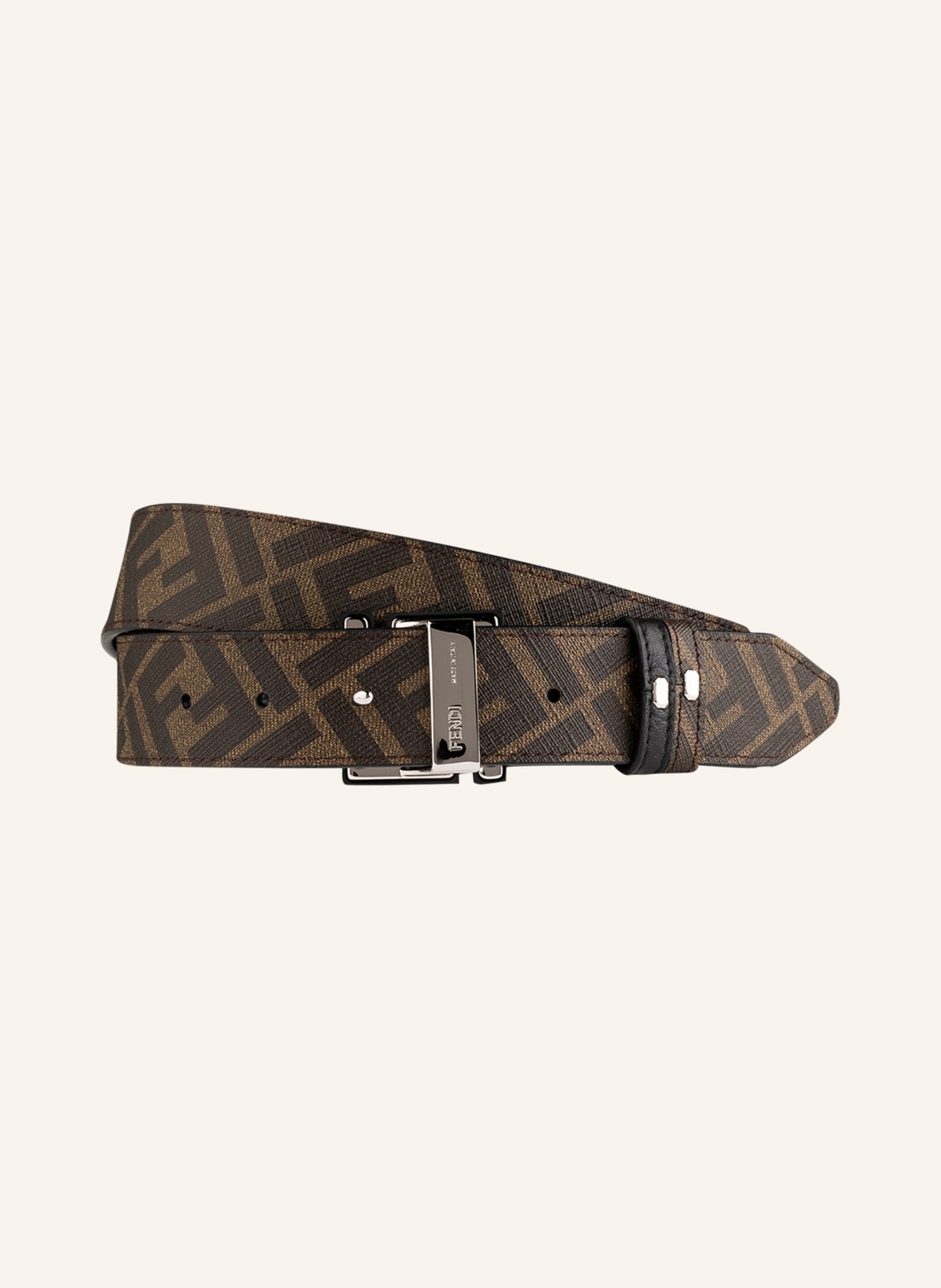 FENDI Reversible leather belt, Color: BROWN (Image 1)
