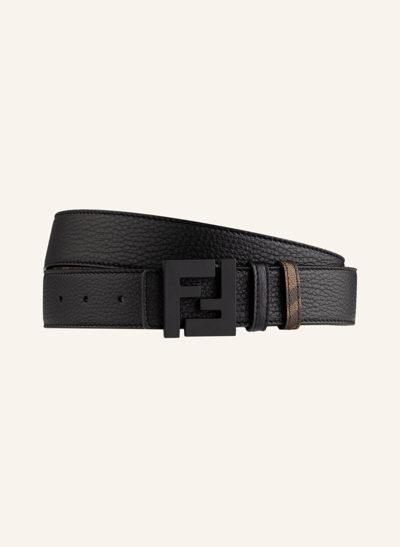 FENDI Reversible leather belt, Color: BROWN (Image 3)