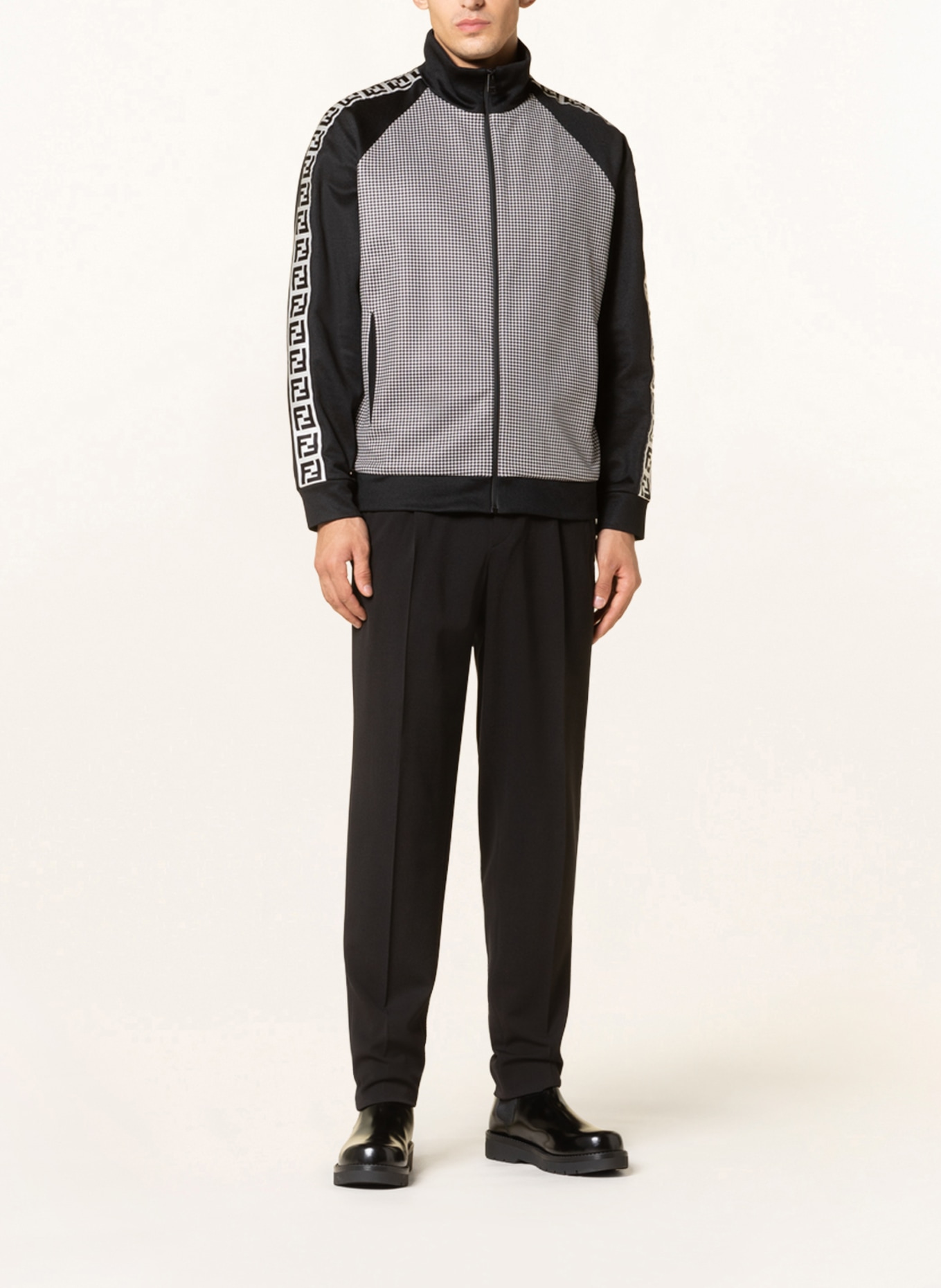 FENDI Jacket with tuxedo stripes , Color: WHITE/ BLACK (Image 2)