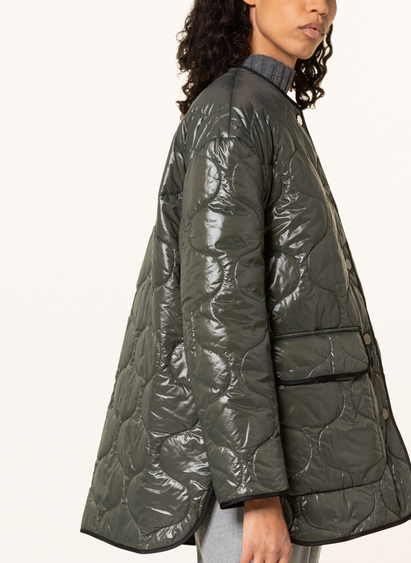 ANTONELLI firenze Quilted jacket ROSOLIO, Color: DARK GREEN (Image 4)