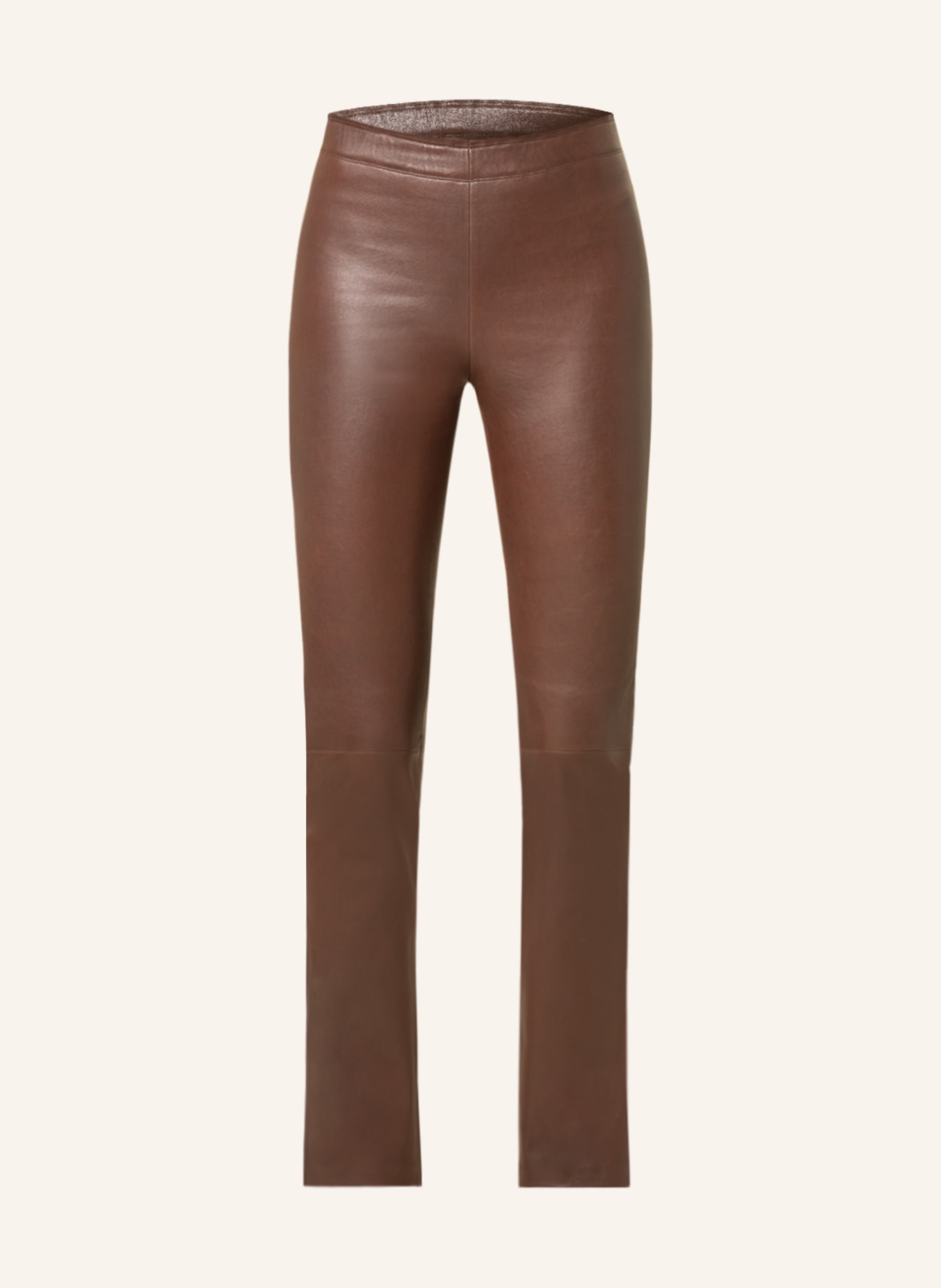 STOULS Leather pants JP LONG , Color: BROWN (Image 1)