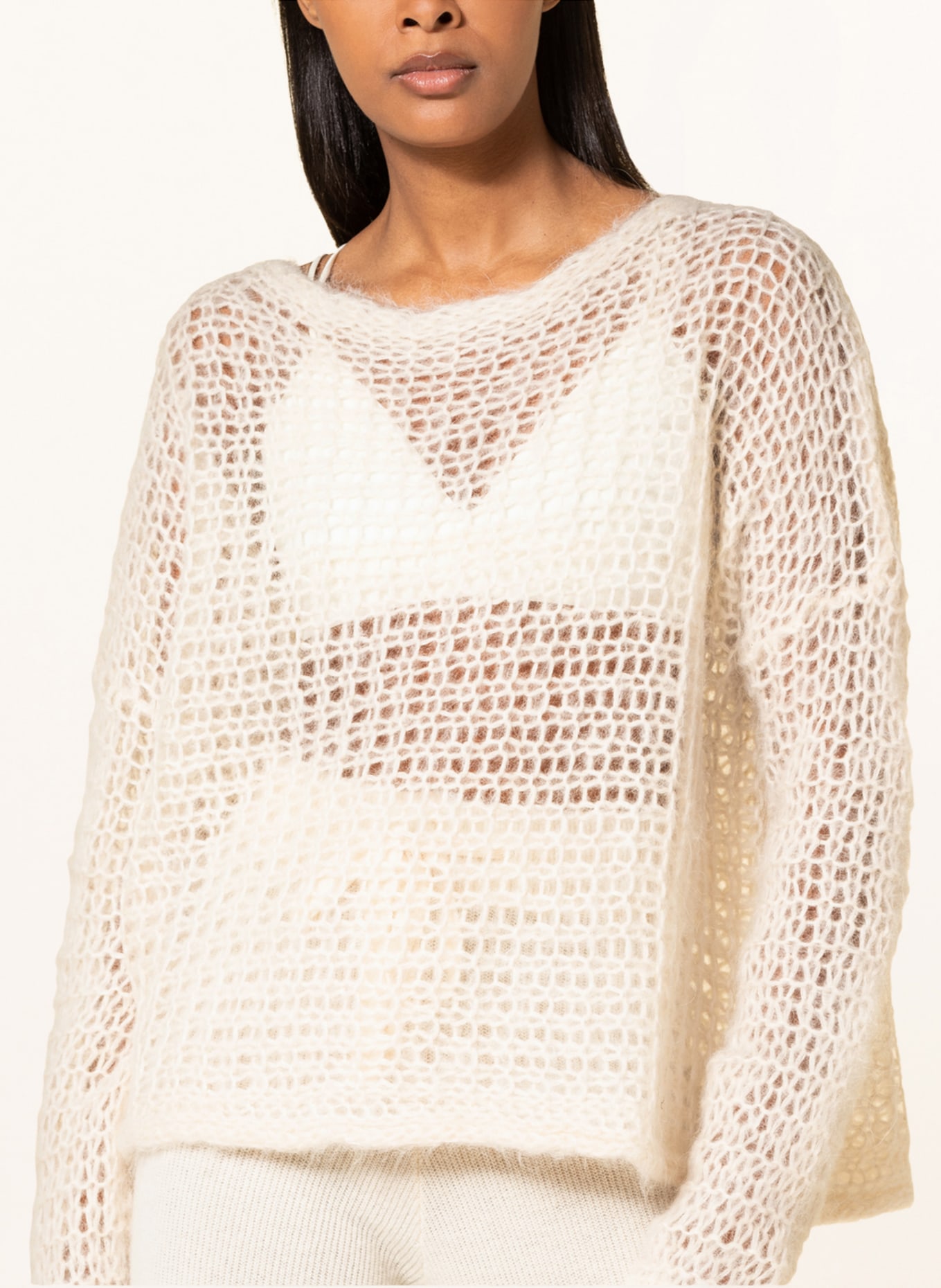 by Aylin Koenig Oversized sweater CHIARA with mohair and alpaca , Color: CREAM (Image 4)