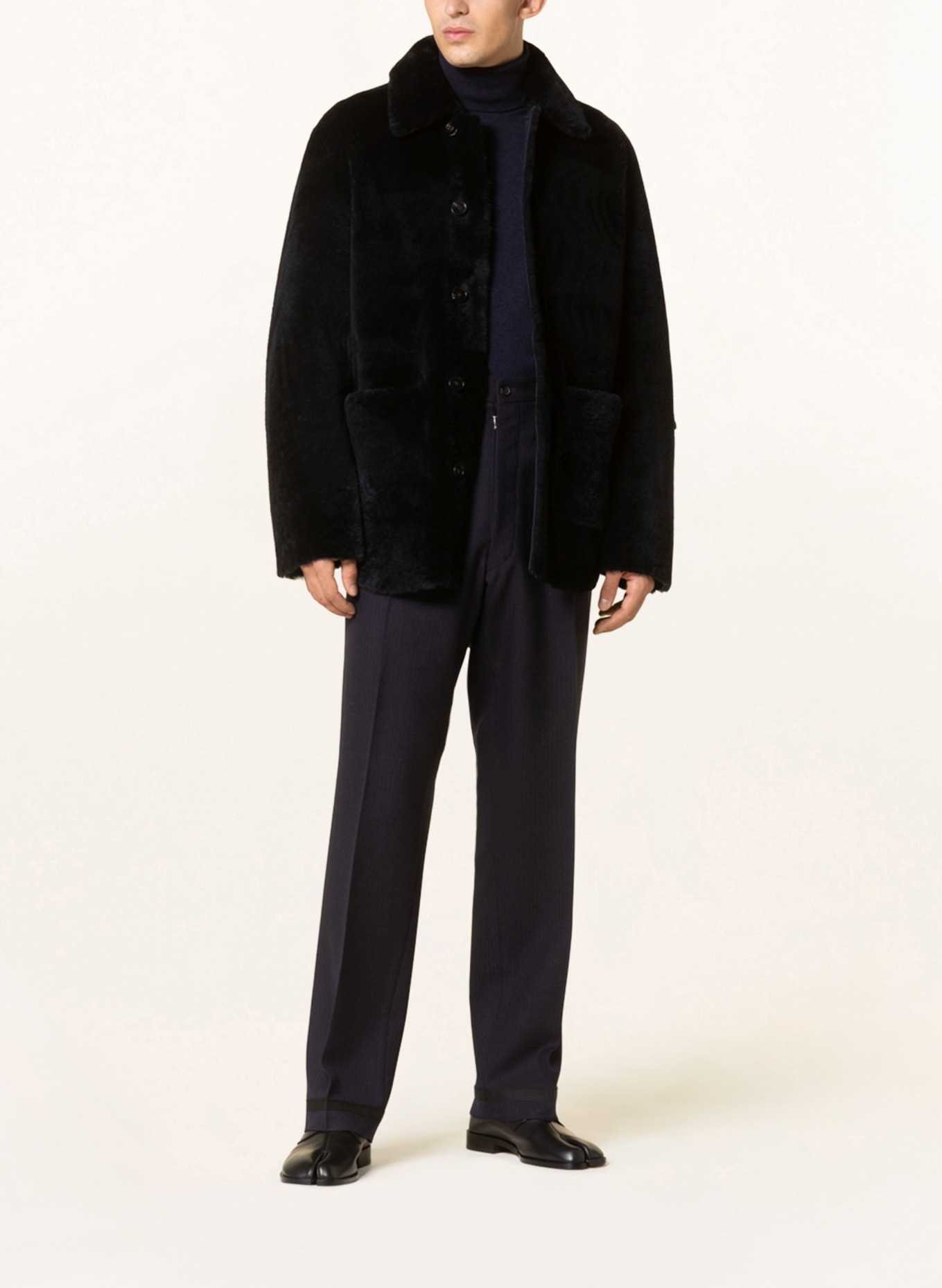 JIL SANDER Reversible lambskin jacket, Color: DARK BLUE (Image 3)
