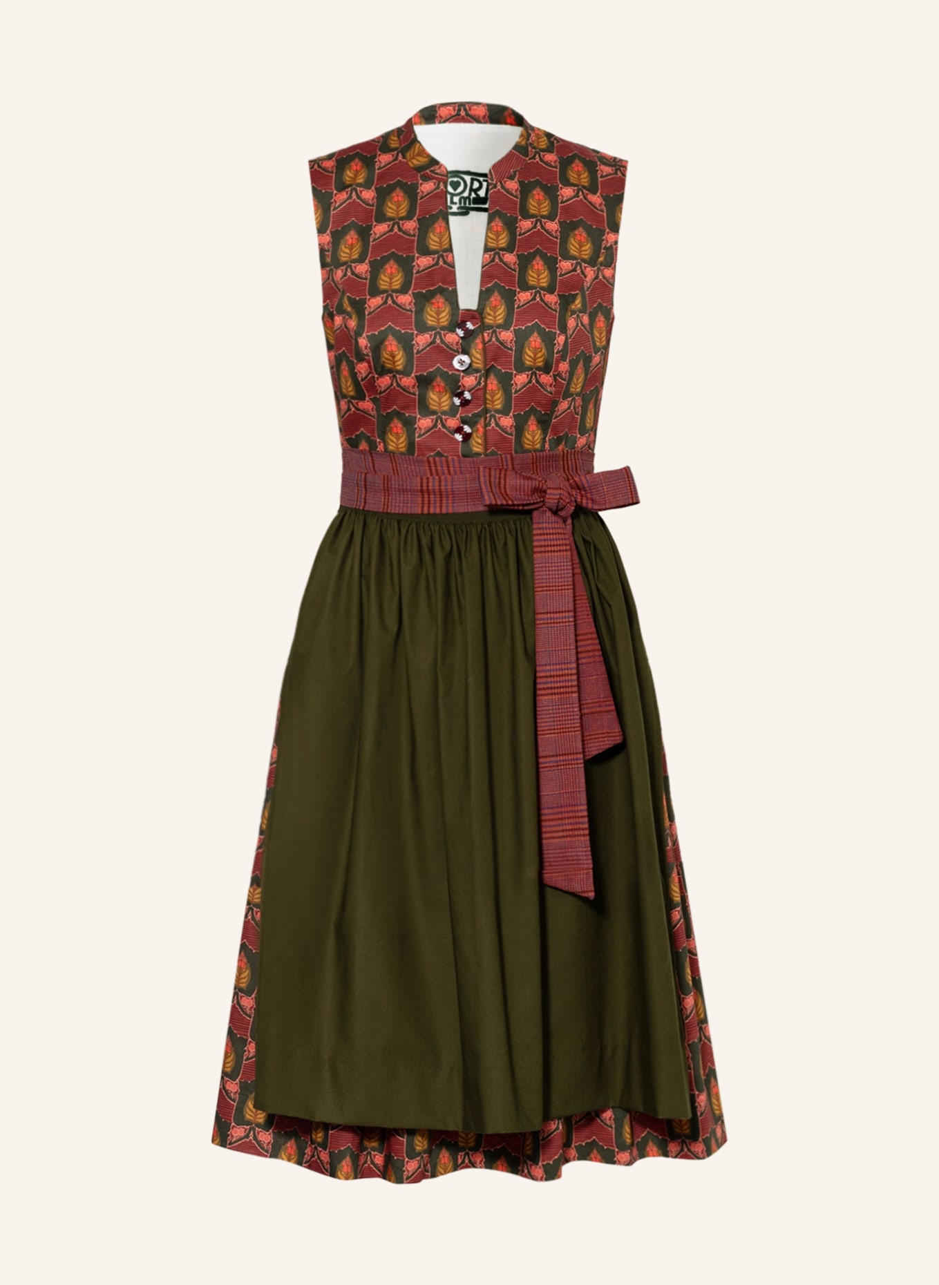 SPORTALM Sukienka bawarska, Kolor: CIEMNOCZERWONY/ ZIELONY/ JASNOCZERWONY (Obrazek 1)
