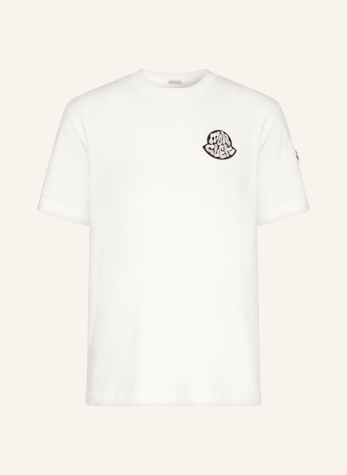 MONCLER T-shirt, Kolor: BIAŁY/ CZARNY/ ZIELONY (Obrazek 1)