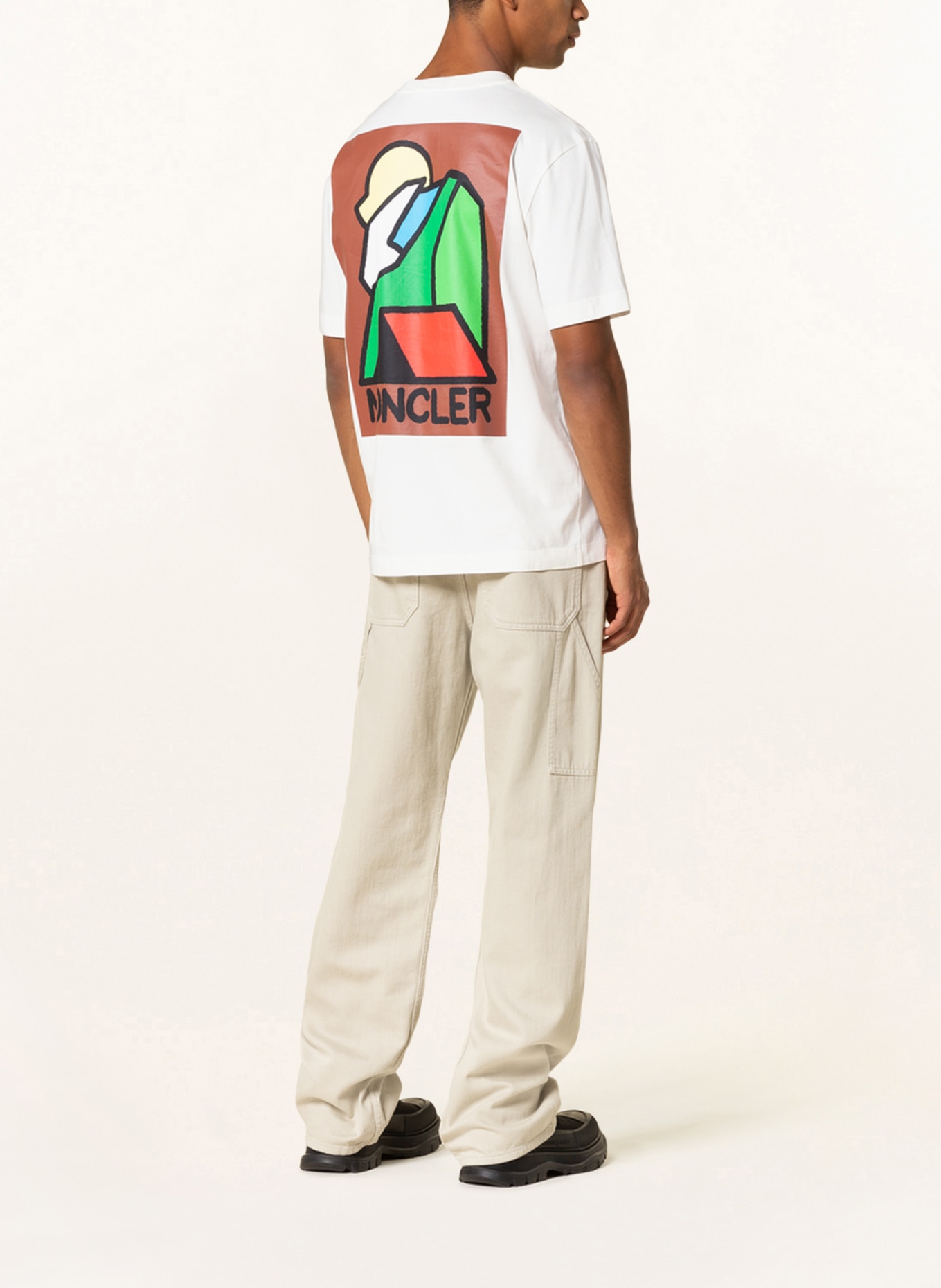 MONCLER T-shirt, Color: WHITE/ BLACK/ GREEN (Image 2)