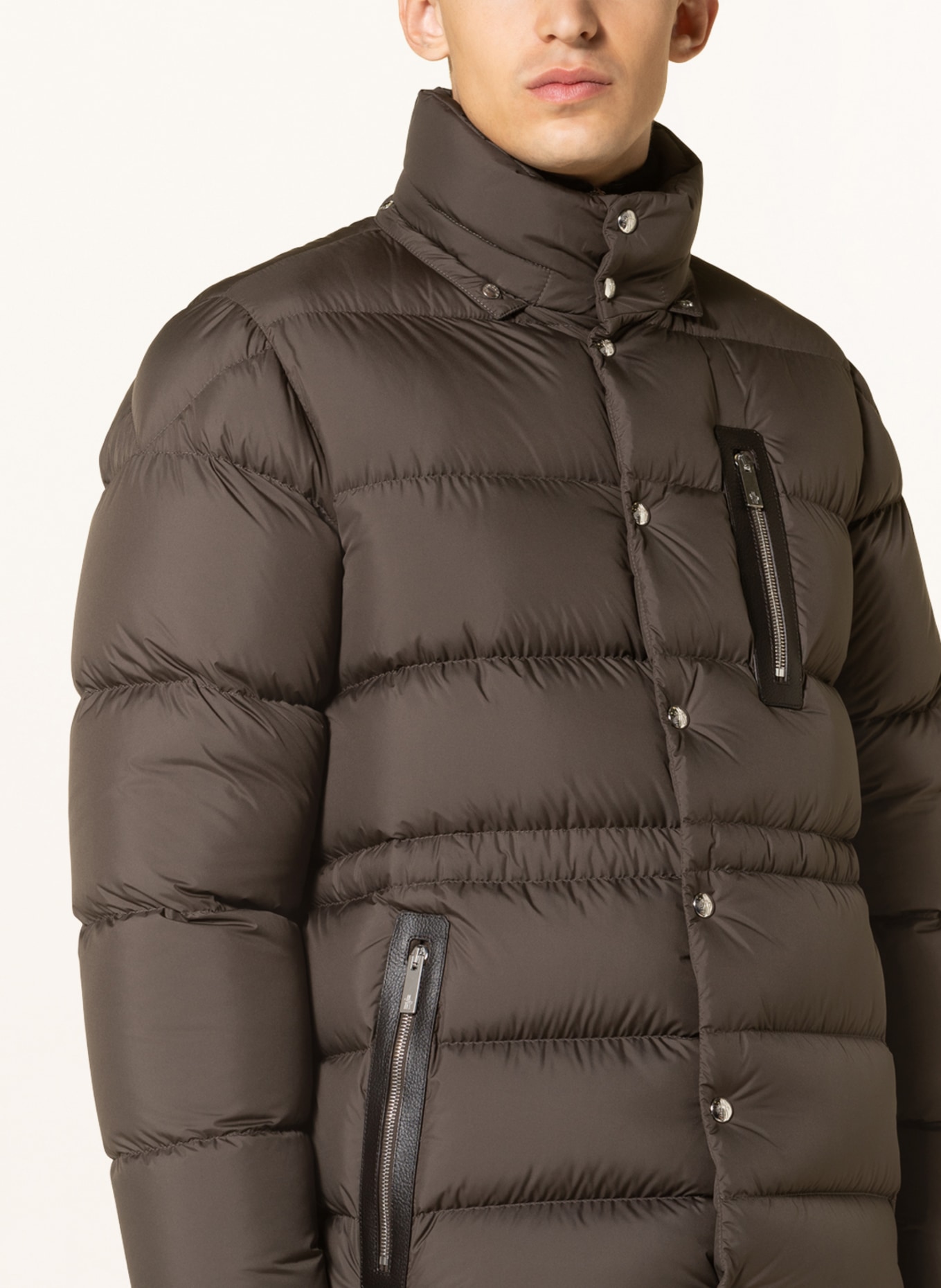 MONCLER Down jacket BAUGES with removable hood, Color: OLIVE (Image 6)