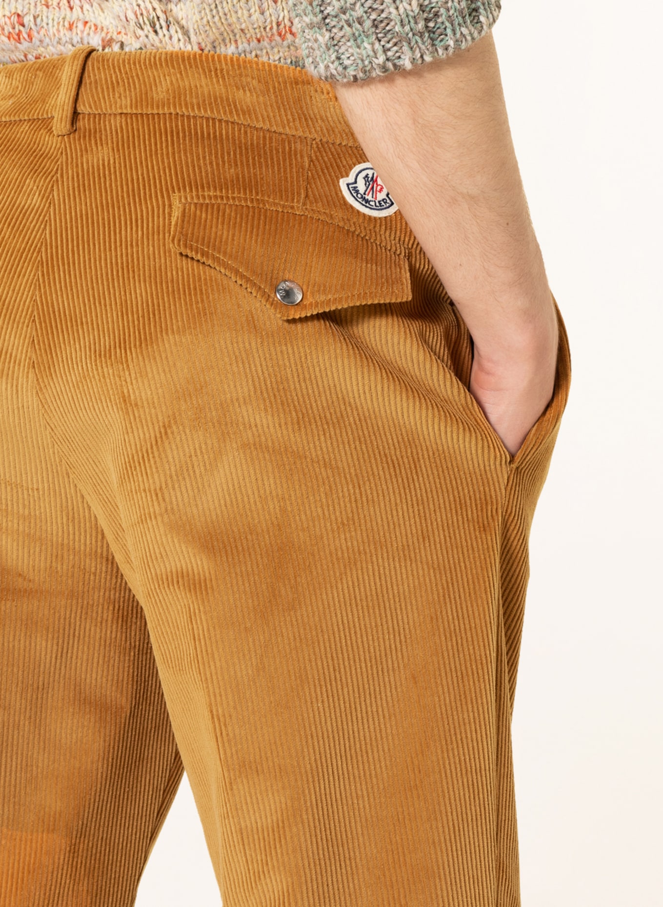MONCLER Manšestrové chino kalhoty, Barva: KOŇAKOVÁ (Obrázek 5)