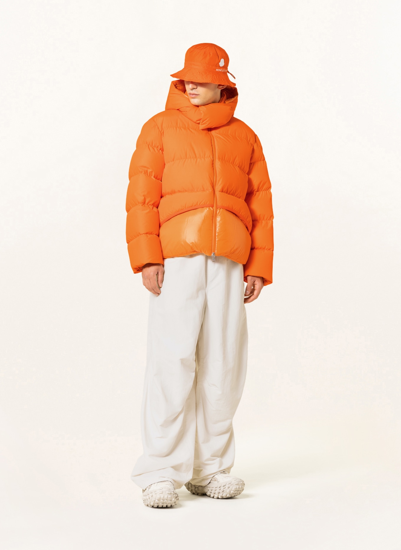 MONCLER GENIUS Down jacket ACHILL with removable hood, Color: ORANGE (Image 2)