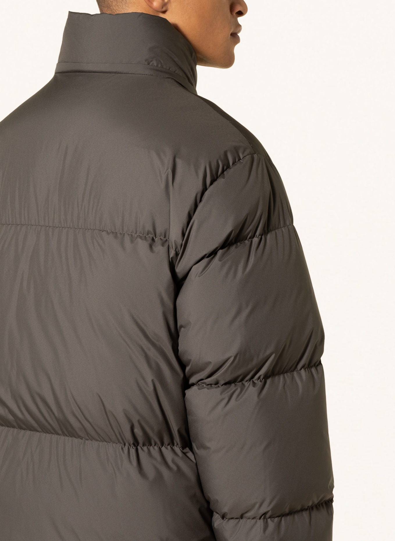 MONCLER GENIUS Péřový kabát CANVEY s odnímatelnou kapucí, Barva: TMAVĚ ŠEDÁ (Obrázek 6)