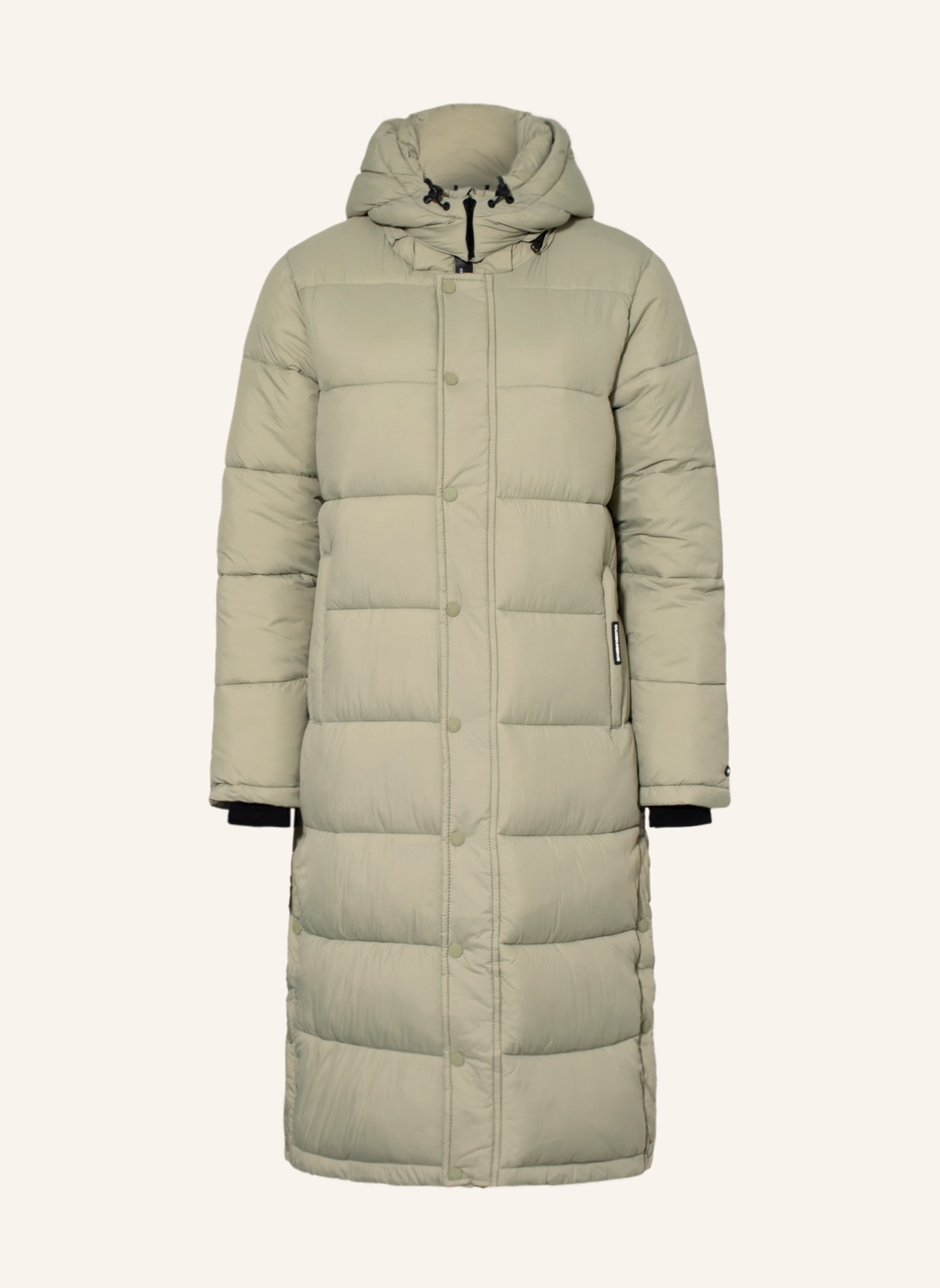 khujo Oversized quilted coat CORINNA with removable hood, Color: 378 dark mint green (Image 1)