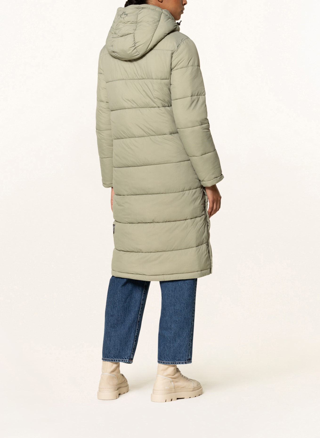 khujo Oversized quilted coat CORINNA with removable hood, Color: 378 dark mint green (Image 3)