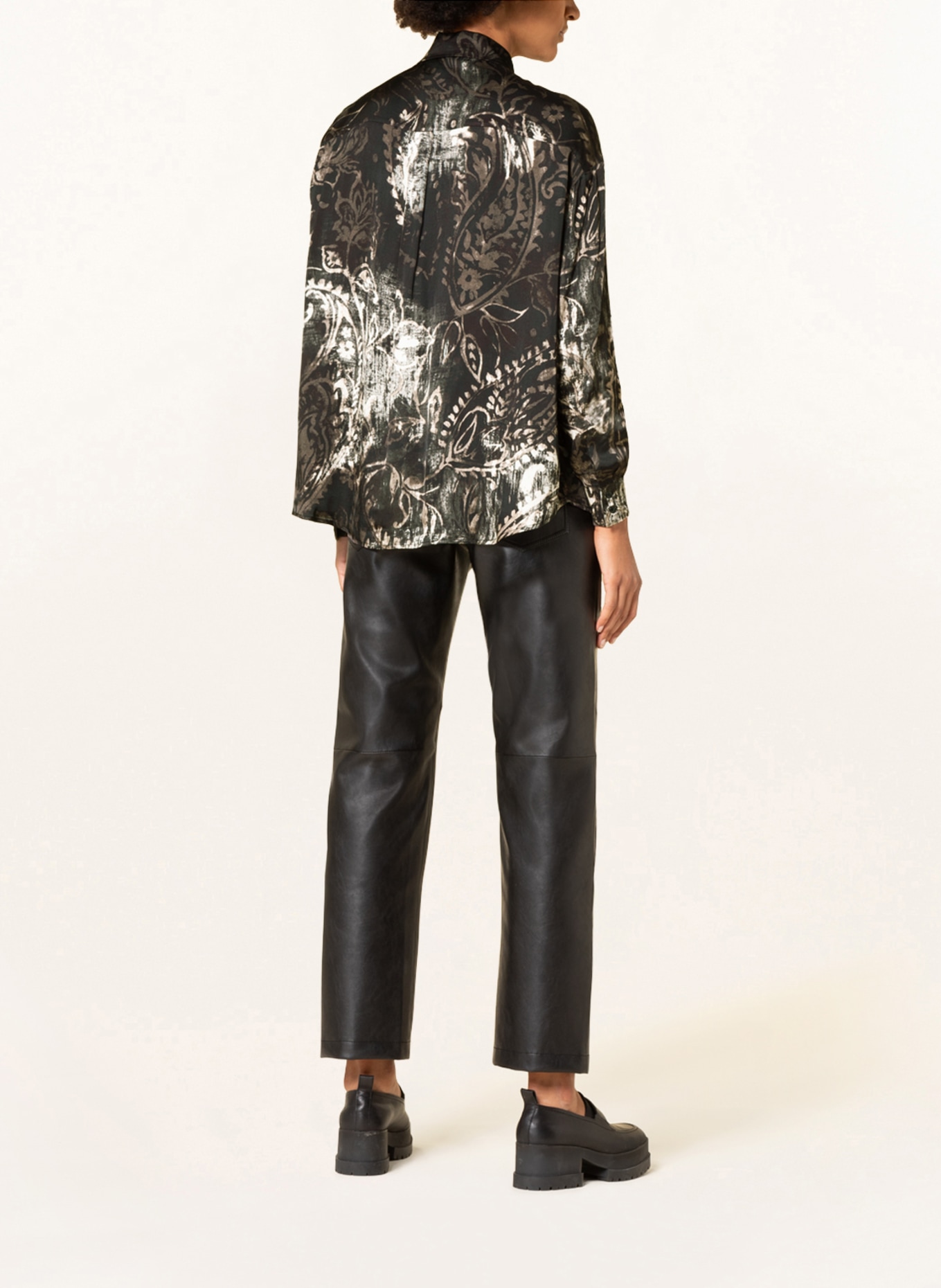 monari Shirt blouse, Color: BLACK/ DARK GRAY/ CREAM (Image 3)