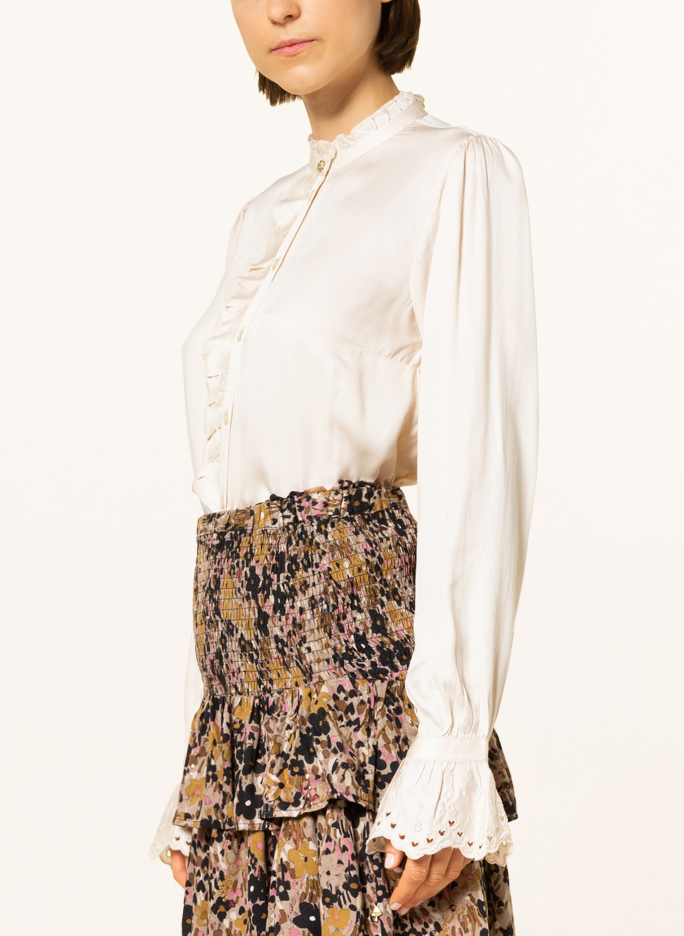 FABIENNE CHAPOT Blouse BABA with lace and ruffles, Color: ECRU (Image 4)