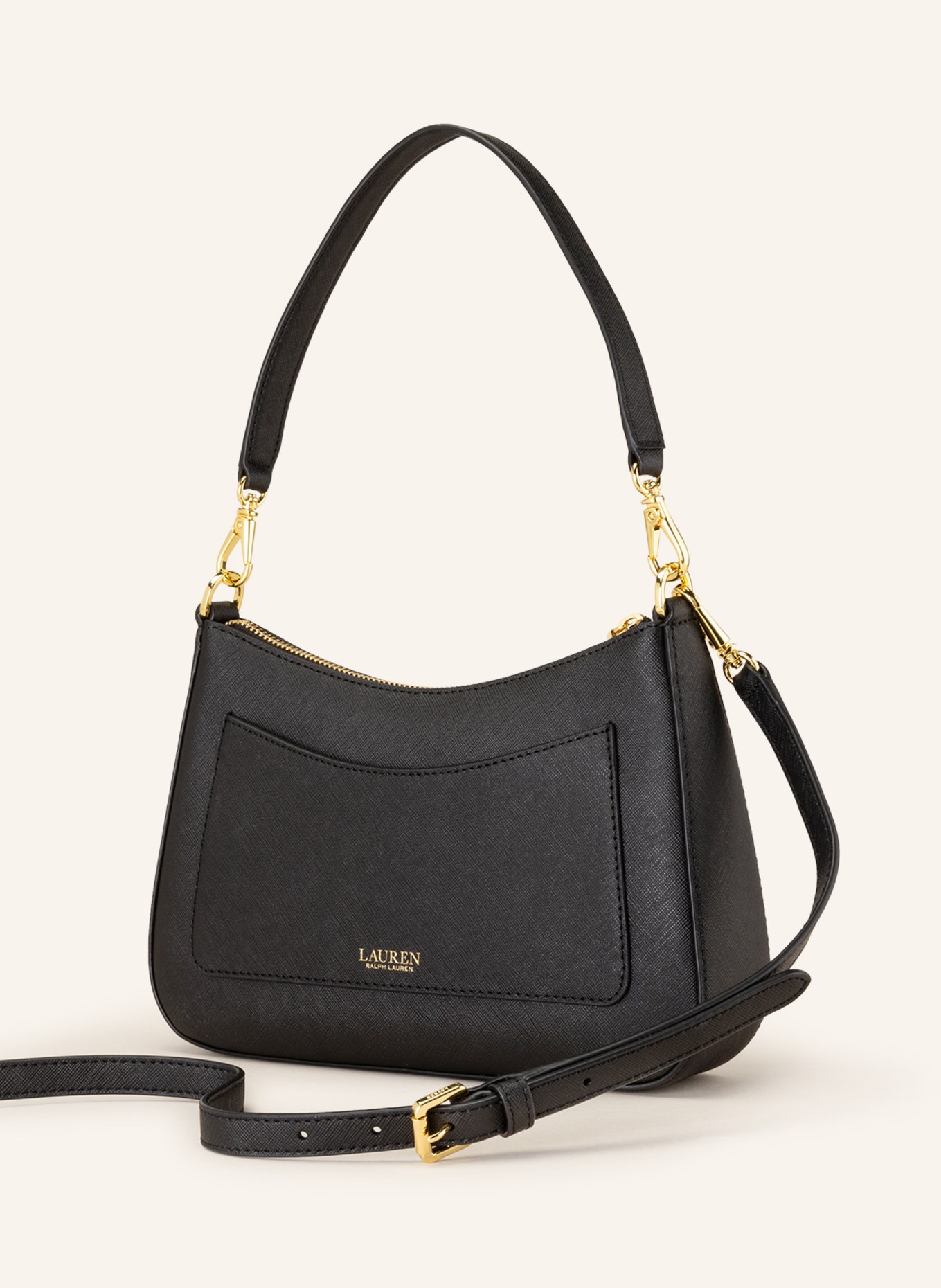 LAUREN RALPH LAUREN Saffiano shoulder bag DANNI 26, Color: BLACK (Image 2)