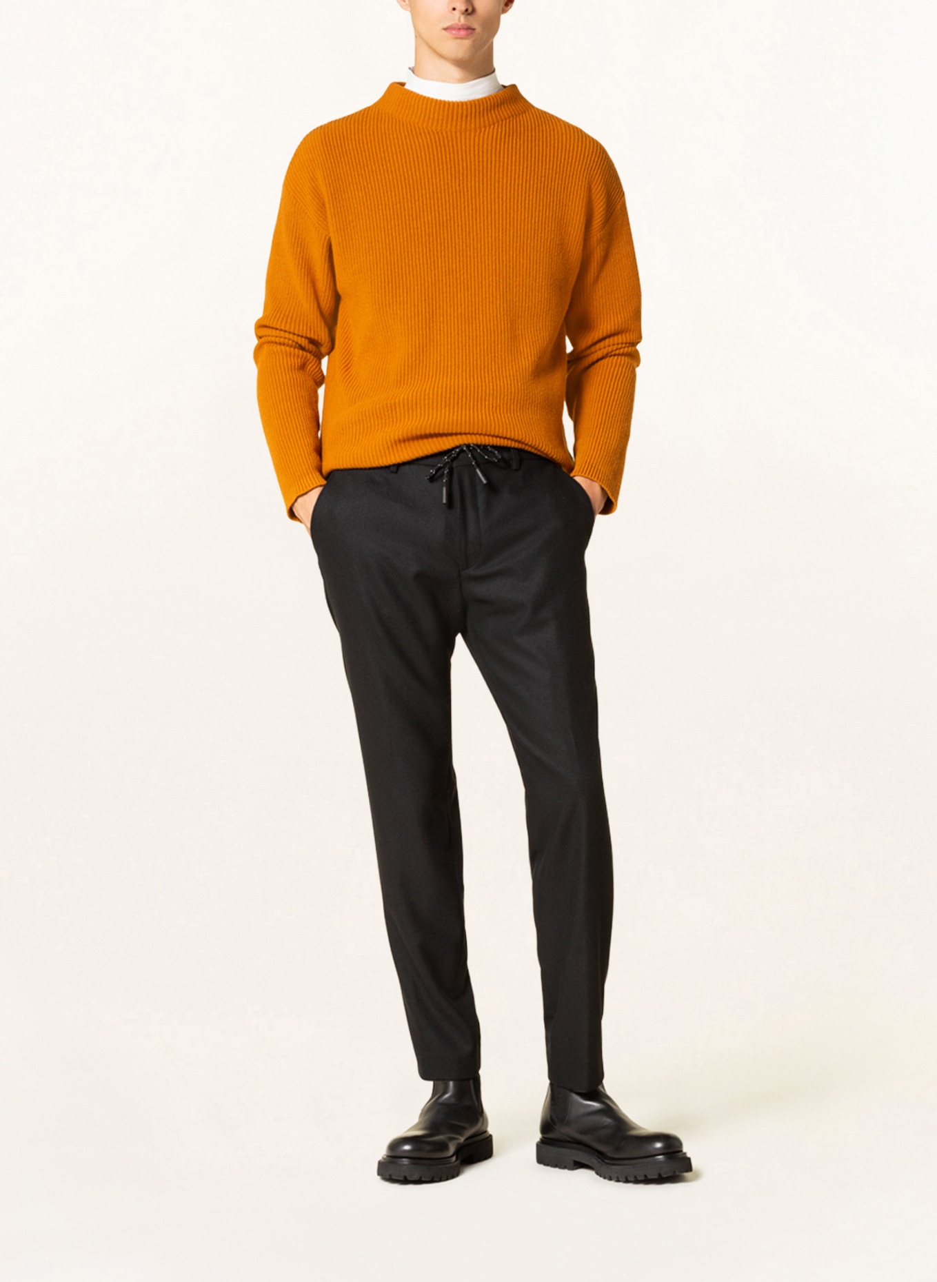 BOSS Spodnie w stylu dresowym GENIUS slim fit, Kolor: CZARNY (Obrazek 2)