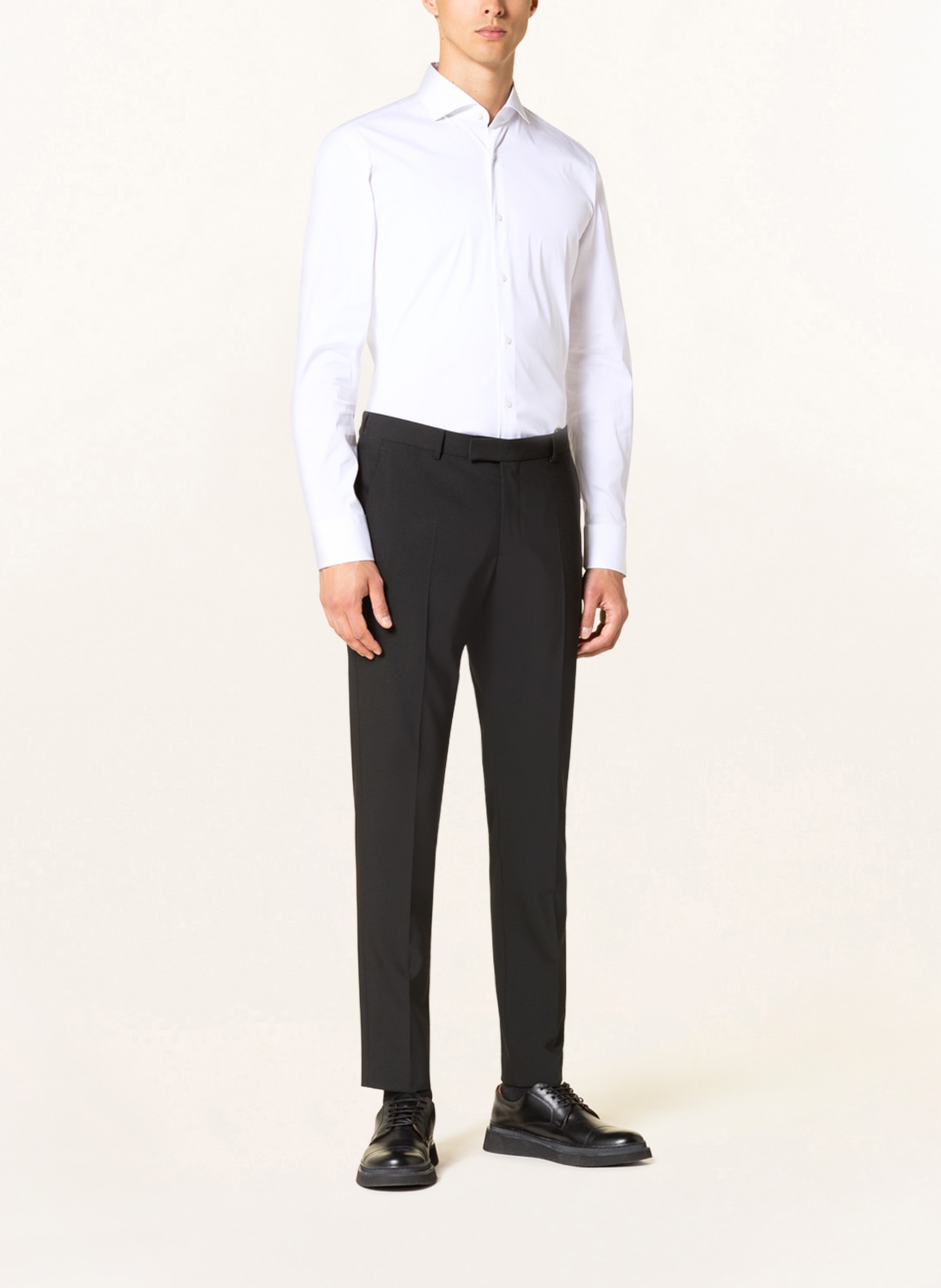 BOSS Jerseyhemd HANK PERFORMANCE Slim Fit , Farbe: WEISS (Bild 2)