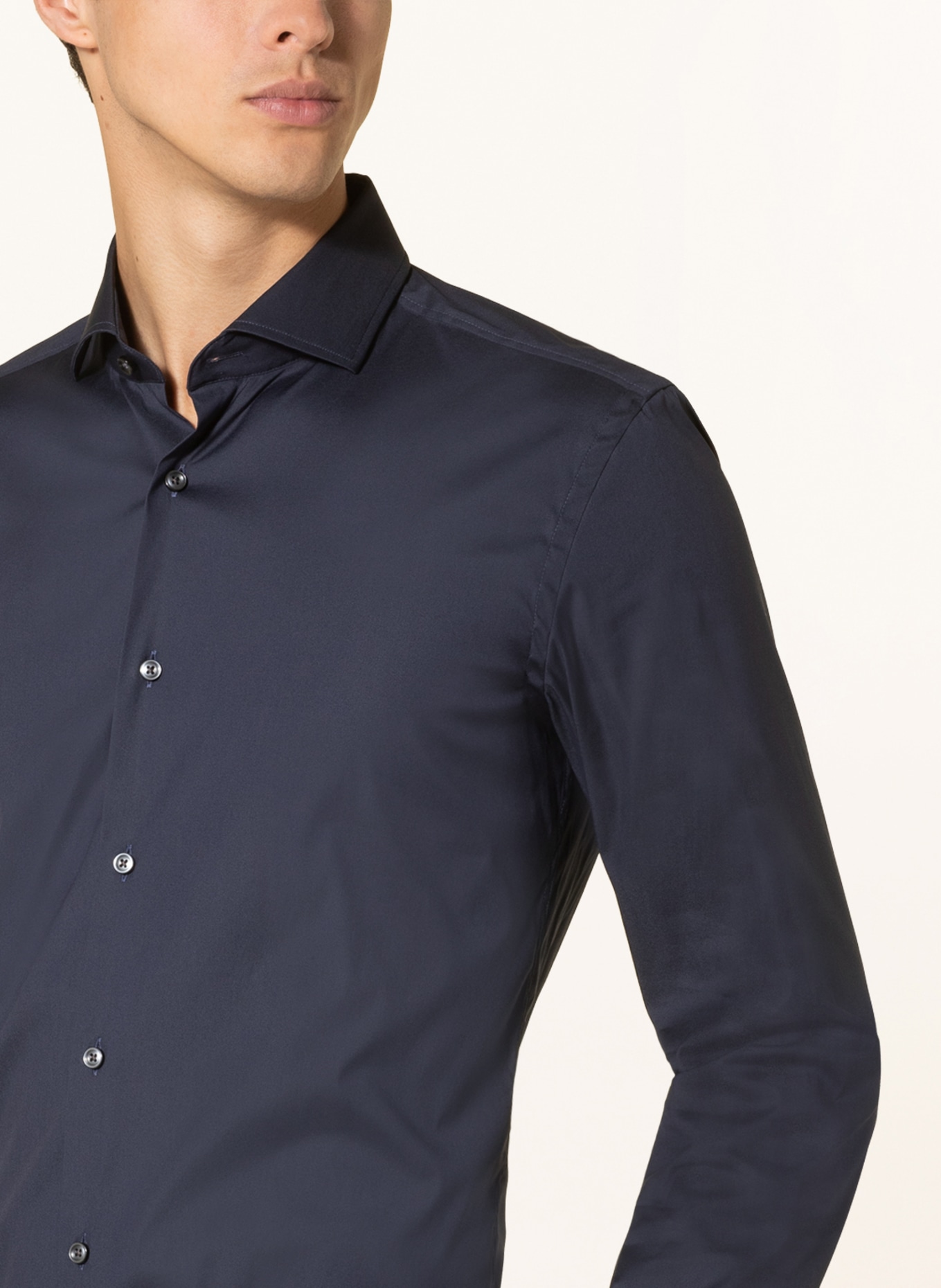 BOSS Jerseyhemd HANK PERFORMANCE Slim Fit , Farbe: DUNKELBLAU (Bild 4)