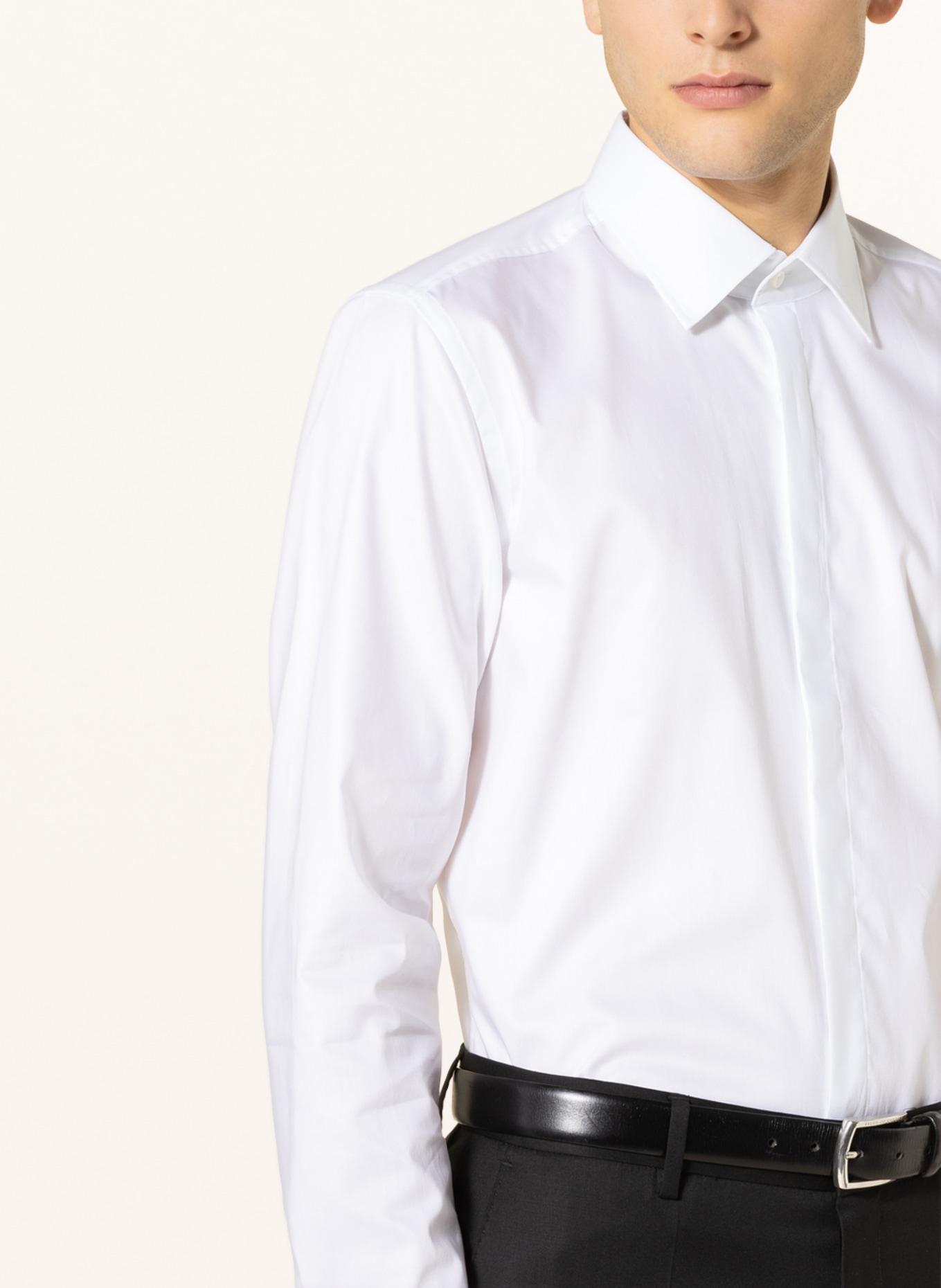 BOSS Hemd HANK Slim Fit mit Umschlagmanschette, Farbe: WEISS (Bild 4)
