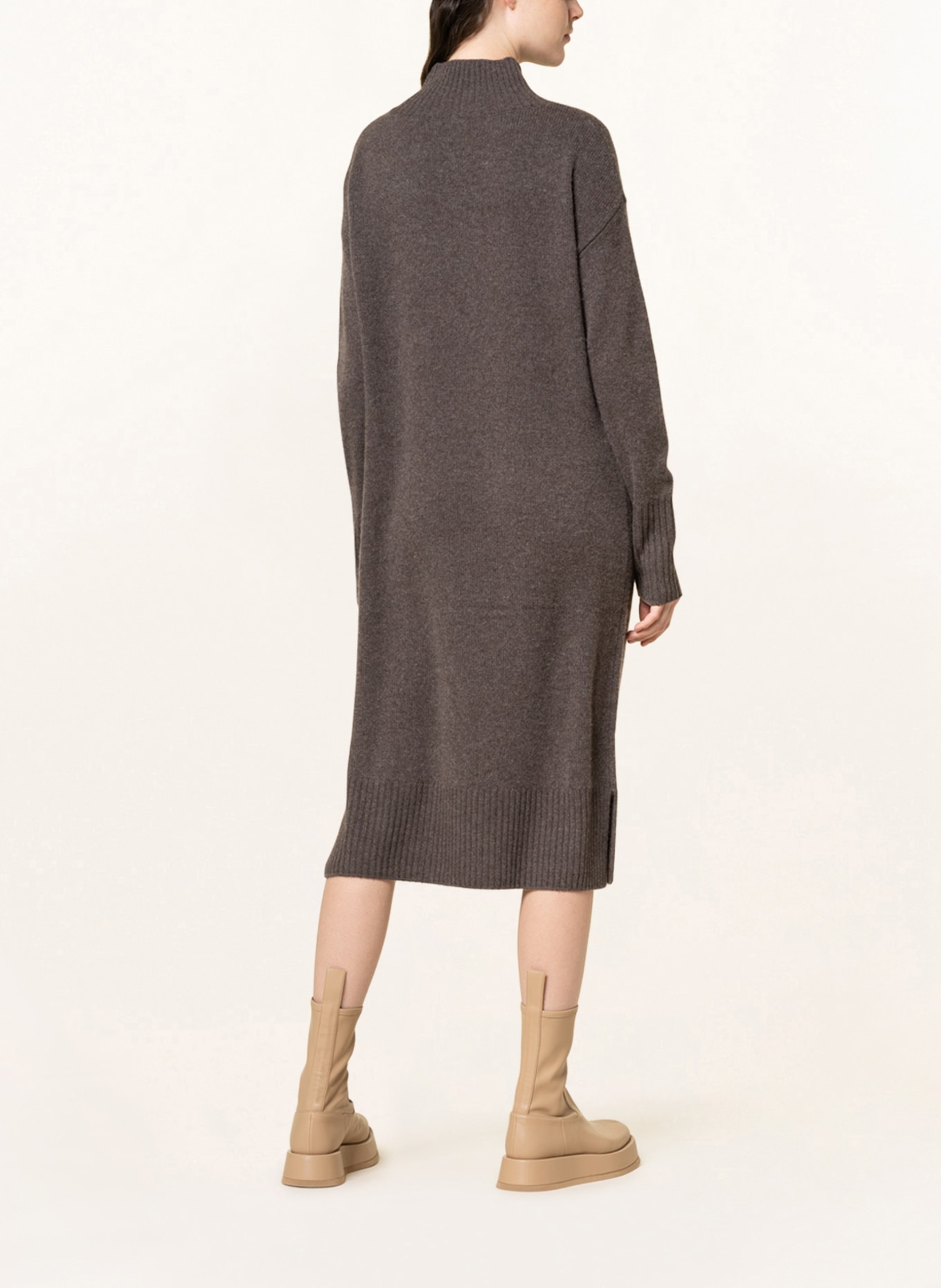 MRS & HUGS Cashmere knit dress , Color: BROWN (Image 3)