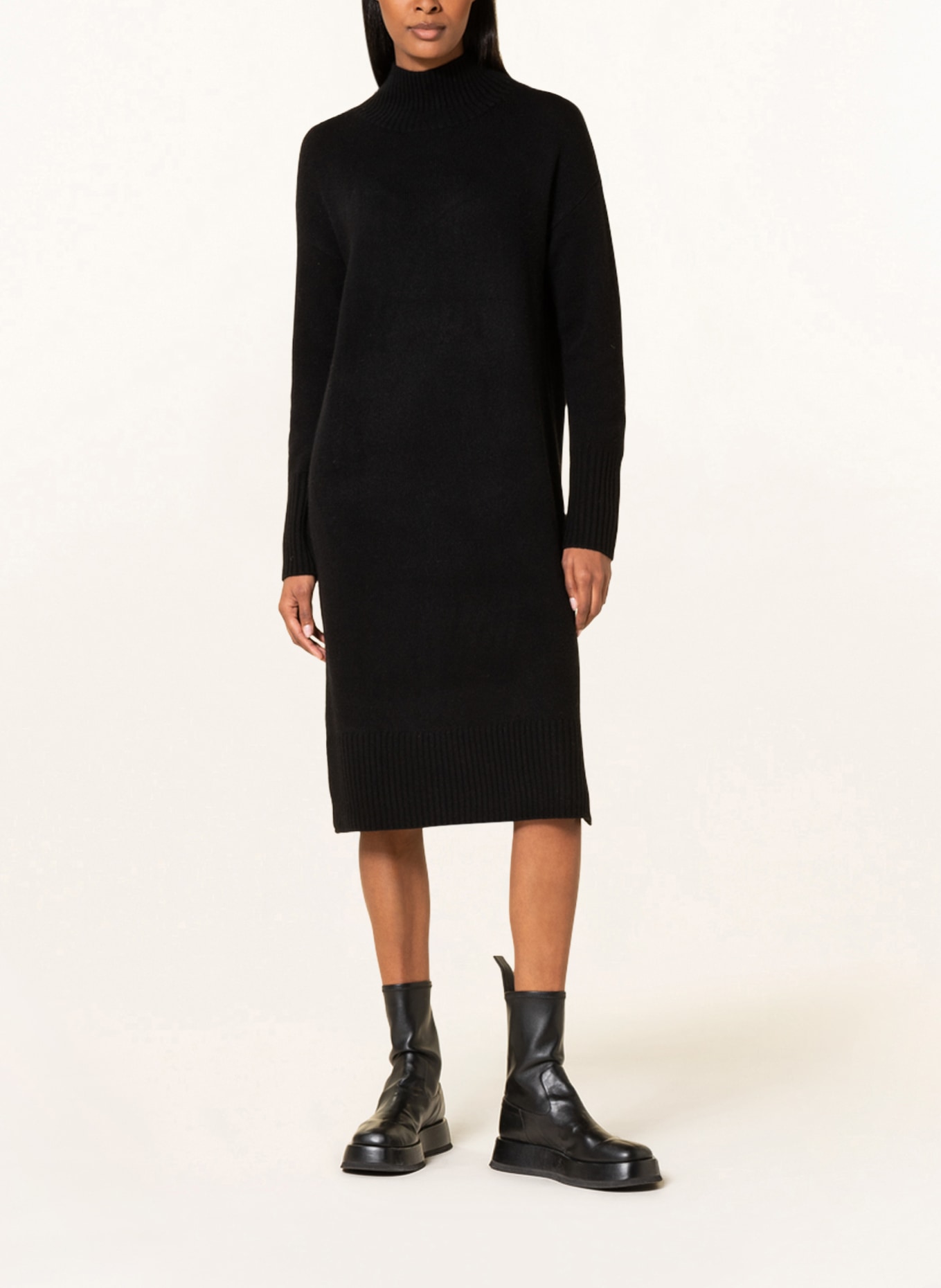 MRS & HUGS Cashmere knit dress , Color: BLACK (Image 2)