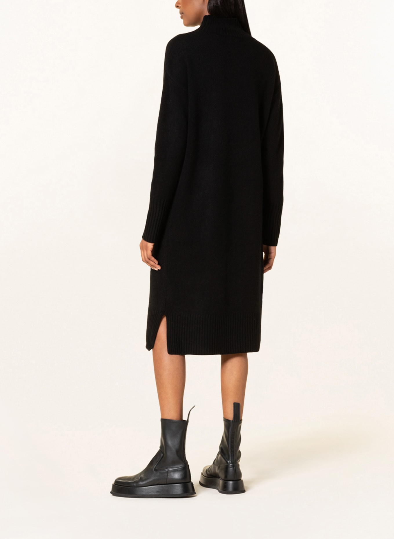 MRS & HUGS Cashmere knit dress , Color: BLACK (Image 3)