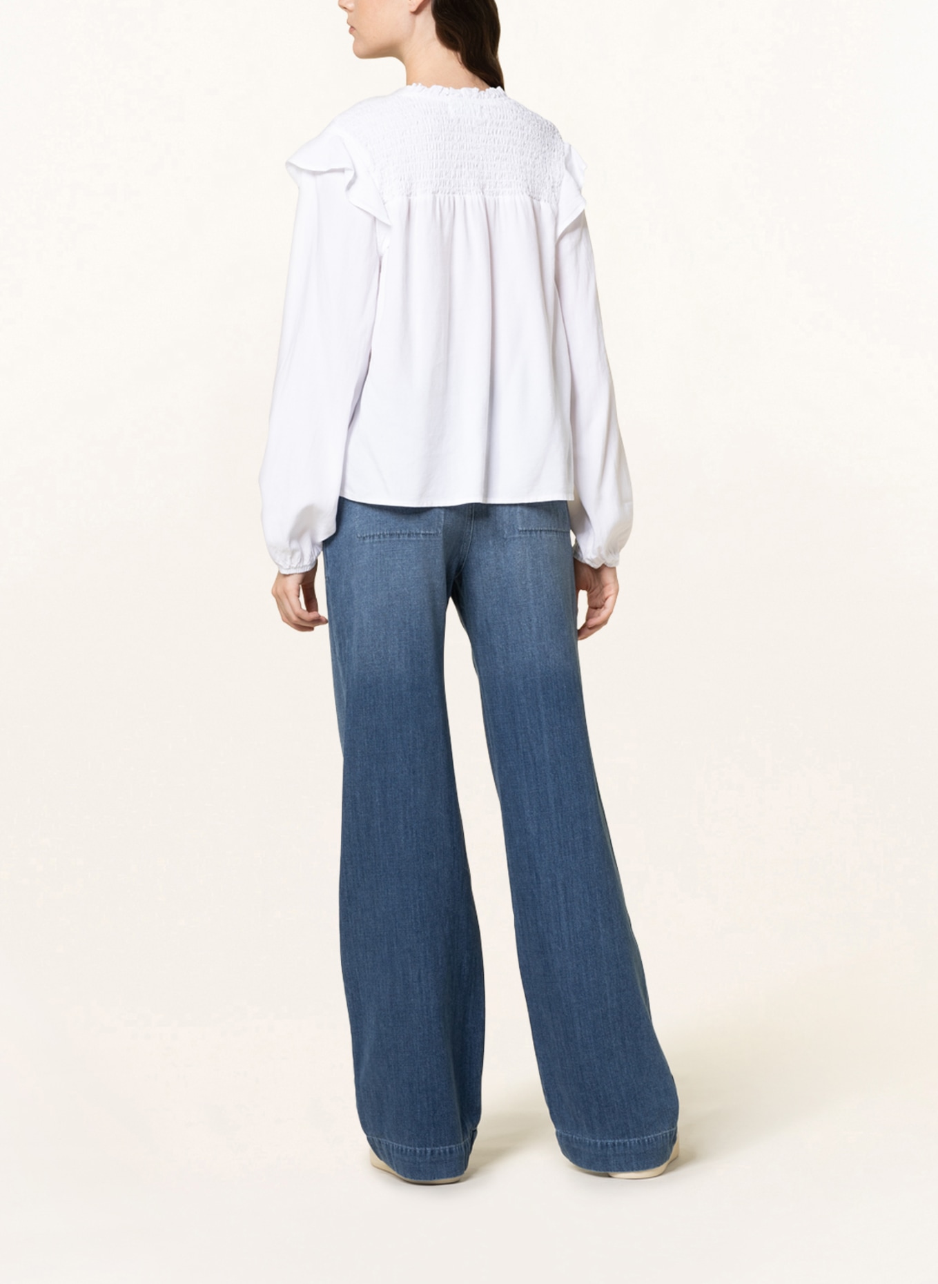 bella dahl Shirt blouse with ruffles , Color: WHITE (Image 3)