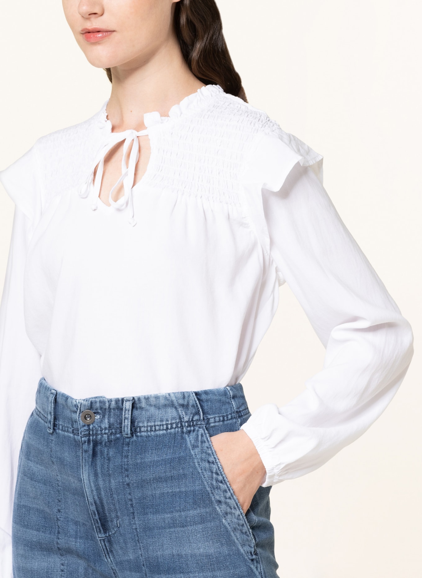 bella dahl Shirt blouse with ruffles , Color: WHITE (Image 4)