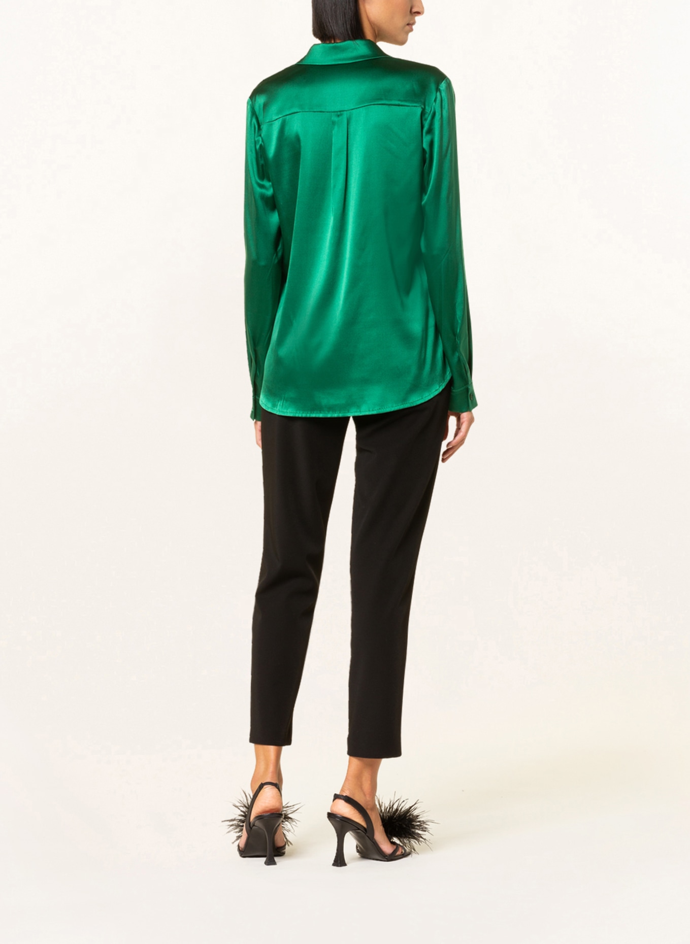 RIANI Shirt blouse in silk, Color: GREEN (Image 3)