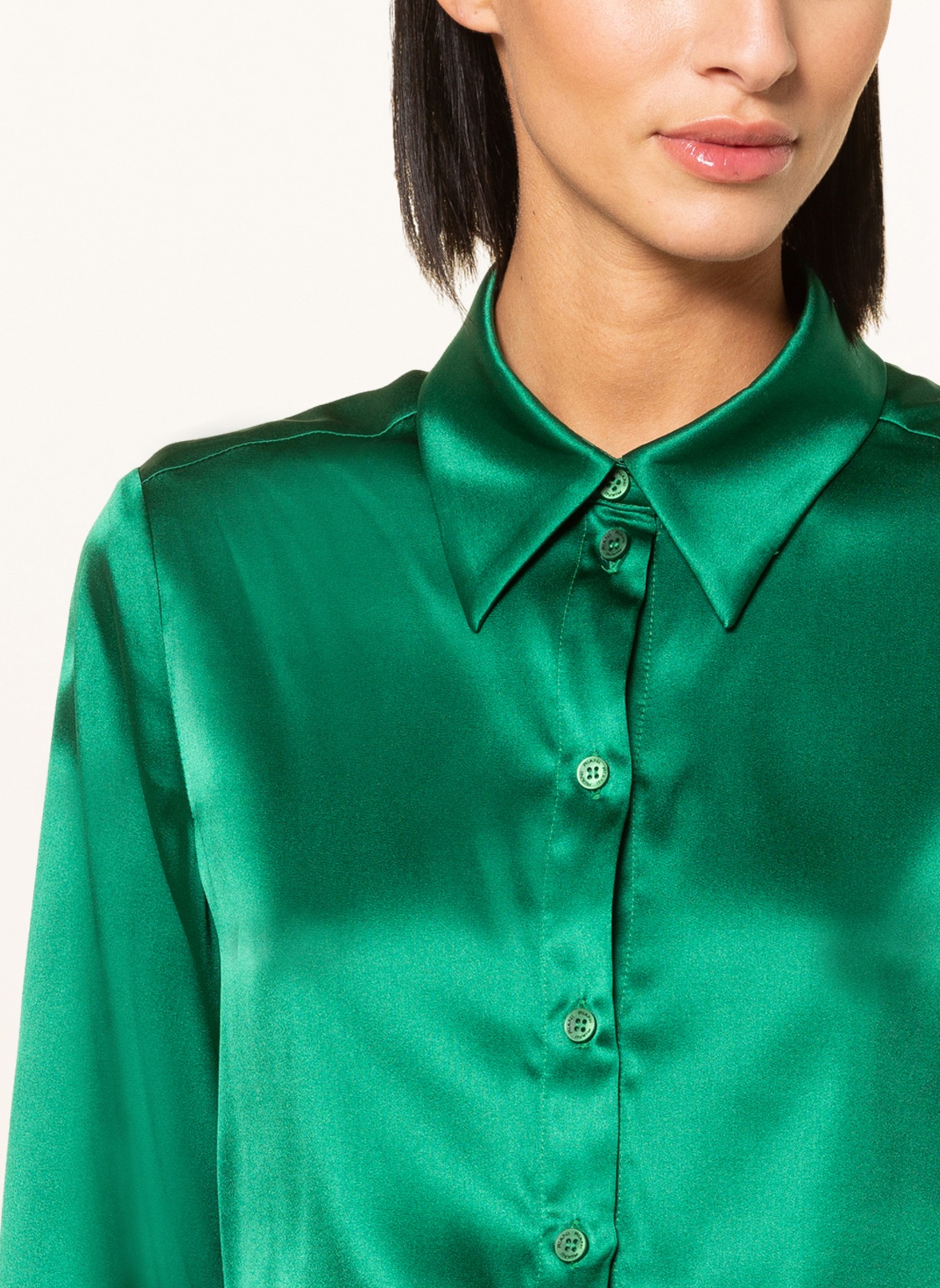 RIANI Shirt blouse in silk, Color: GREEN (Image 4)