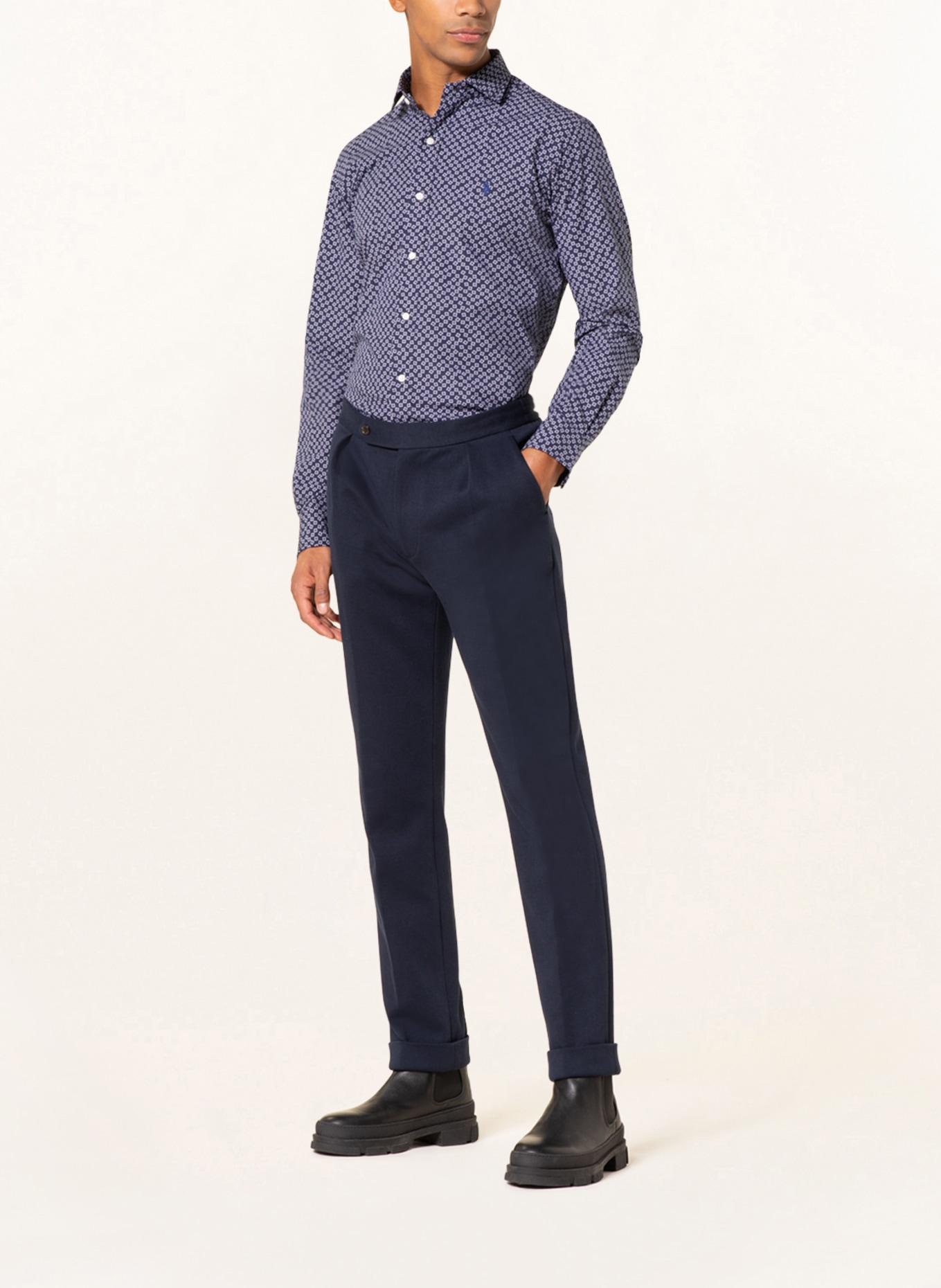 POLO RALPH LAUREN Hemd Custom Fit, Farbe: DUNKELBLAU/ WEISS (Bild 2)
