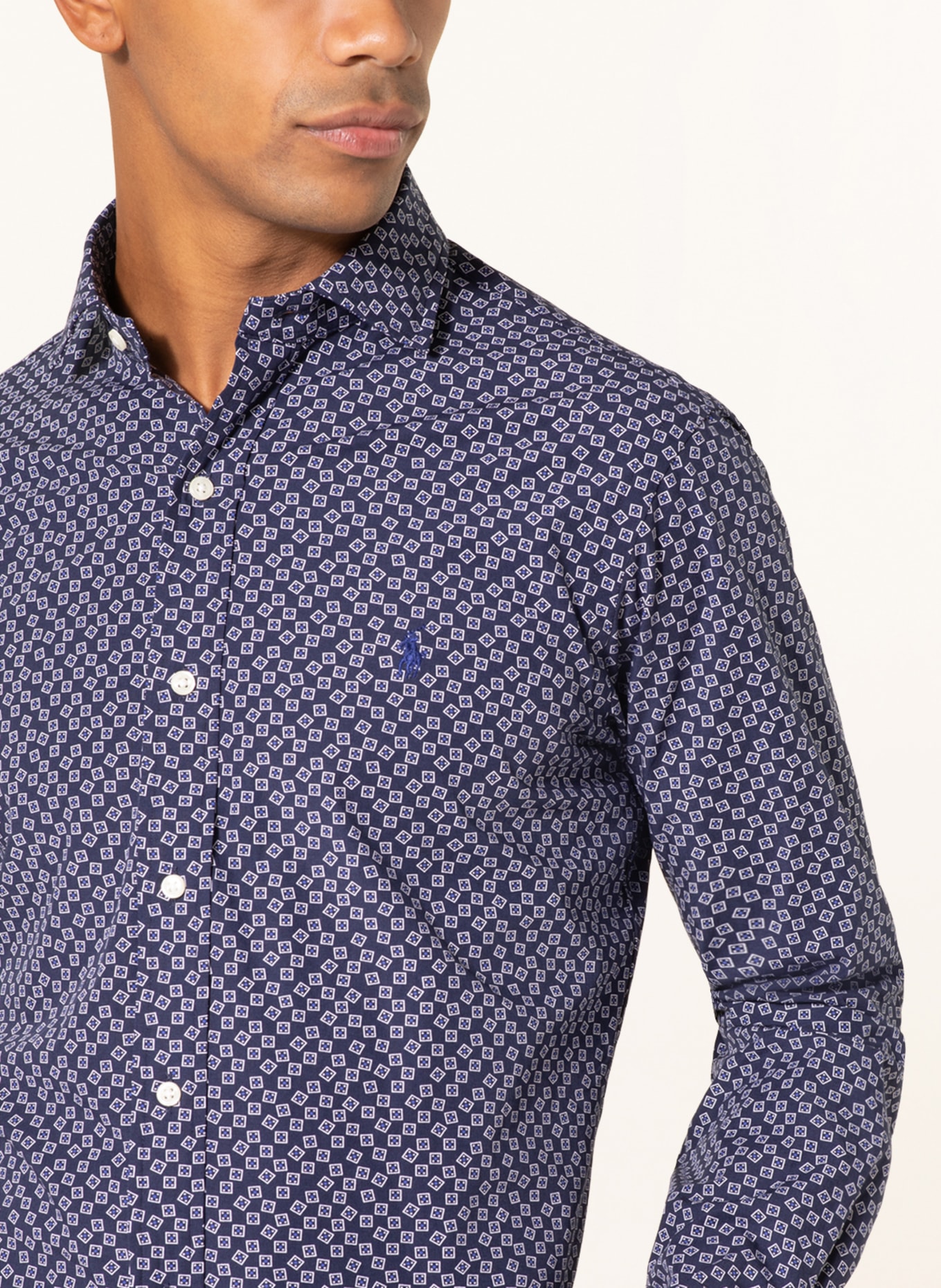 POLO RALPH LAUREN Shirt custom fit, Color: DARK BLUE/ WHITE (Image 4)