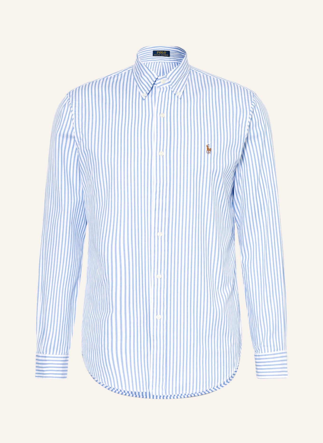 POLO RALPH LAUREN Hemd Custom Fit, Farbe: HELLBLAU/ WEISS (Bild 1)