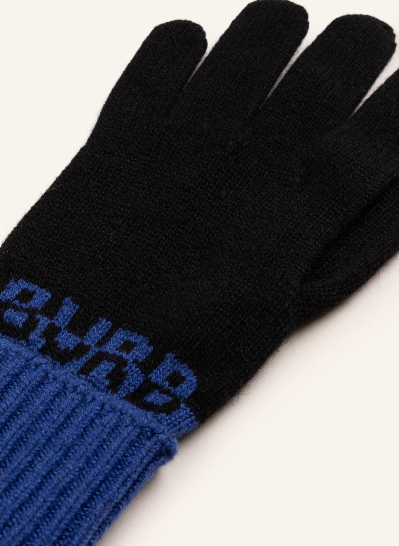 BURBERRY Cashmere-Handschuhe, Farbe: DUNKELBLAU/ SCHWARZ (Bild 2)