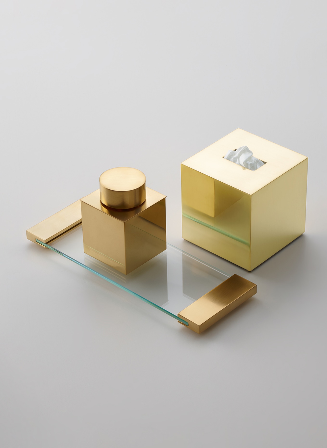 DECOR WALTHER Tissue box CUBE KB 83, Color: GOLD (Image 2)