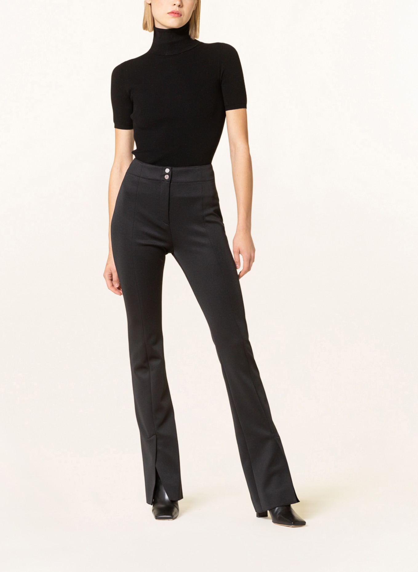HUGO Bootcut trousers HAYLANA, Color: BLACK (Image 2)
