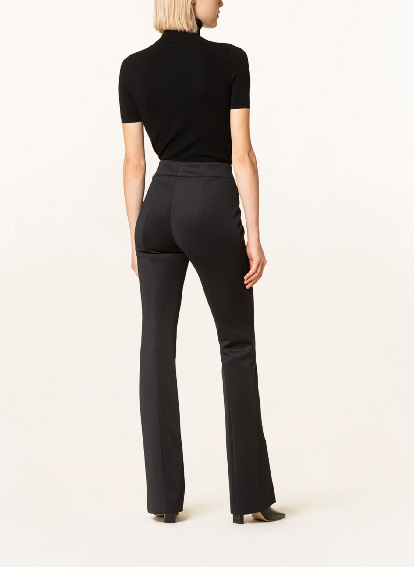 HUGO Bootcut trousers HAYLANA, Color: BLACK (Image 3)