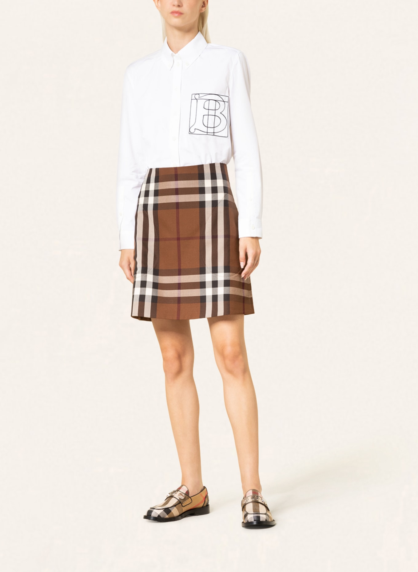 BURBERRY Skirt TEODORA , Color: BROWN/ DARK BROWN (Image 2)