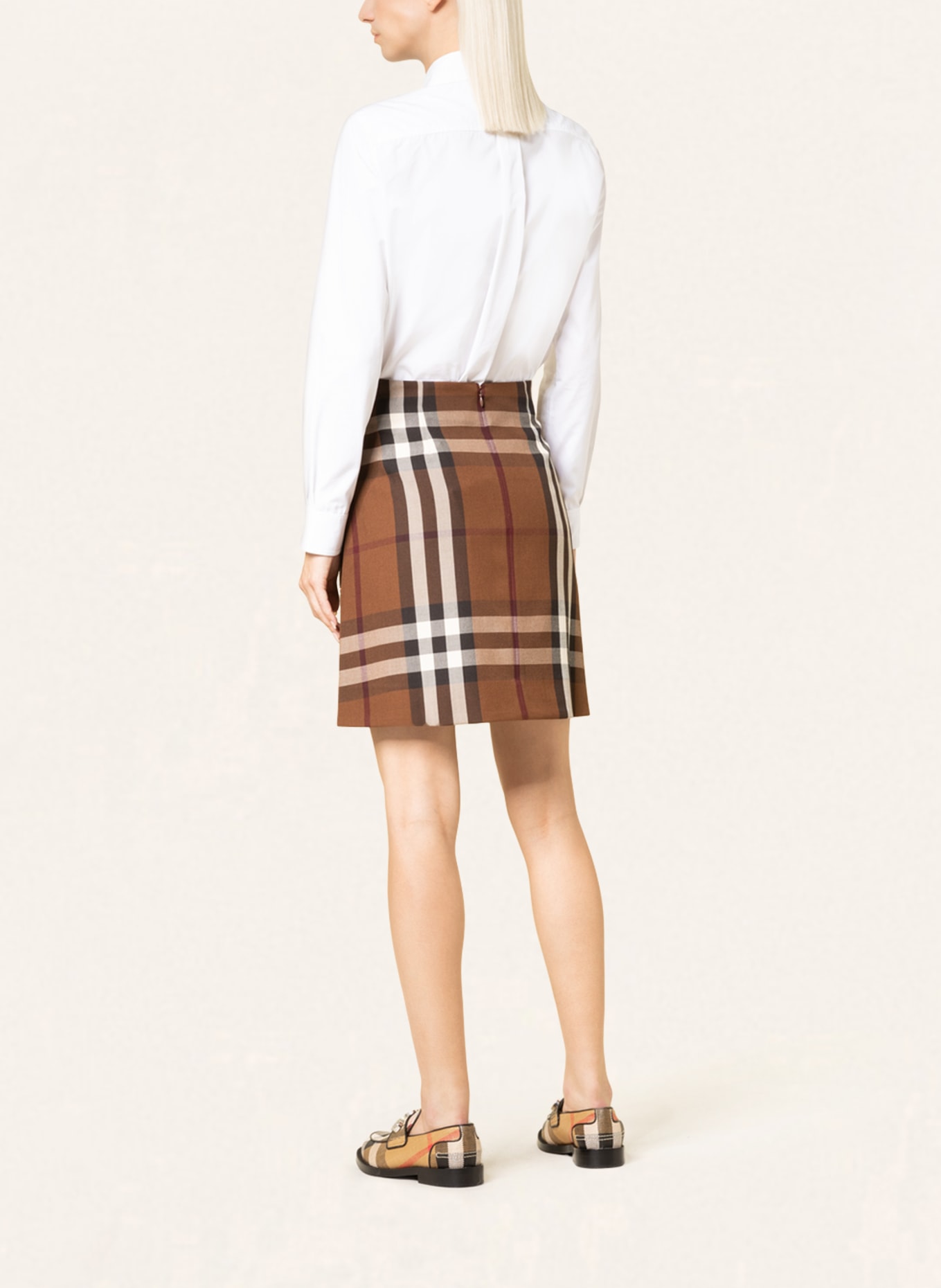 BURBERRY Skirt TEODORA , Color: BROWN/ DARK BROWN (Image 3)