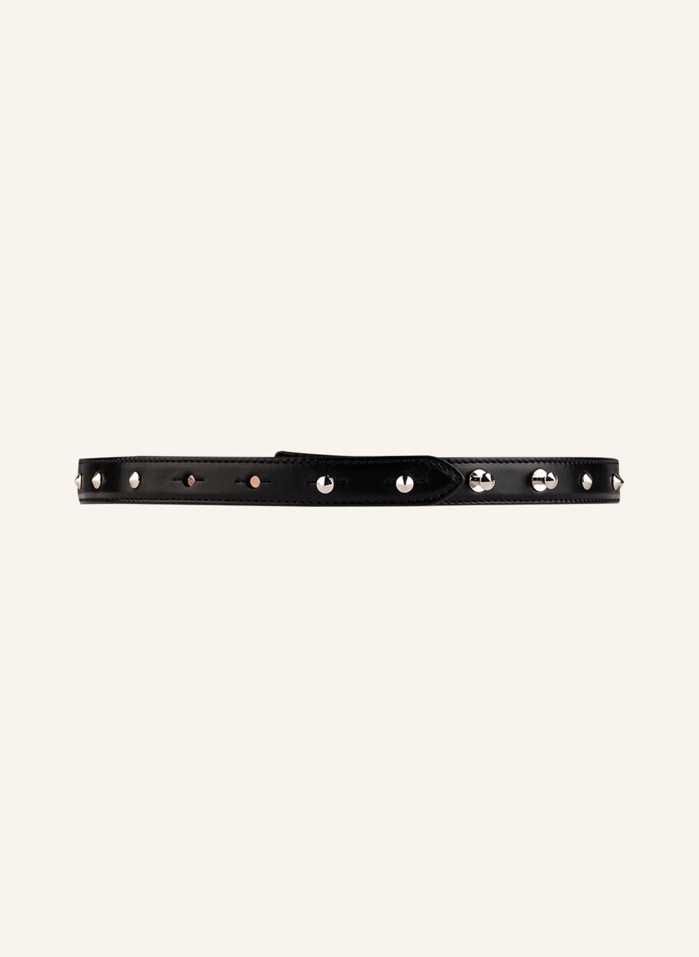 Alexander McQUEEN Leather belt, Color: BLACK/ SILVER (Image 2)