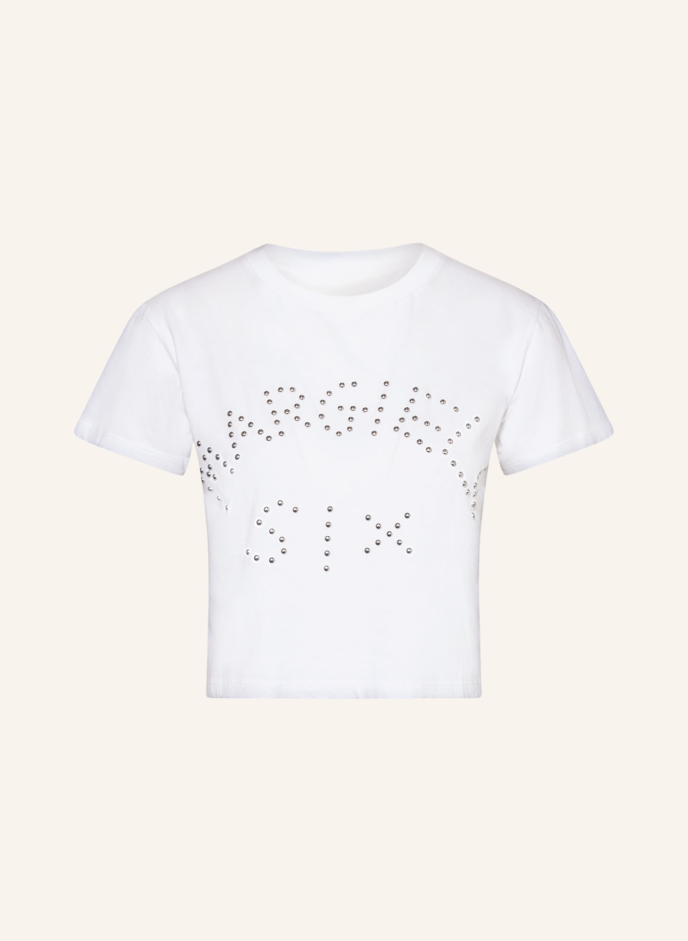 MM6 Maison Margiela T-shirt with decorative gems, Color: WHITE (Image 1)