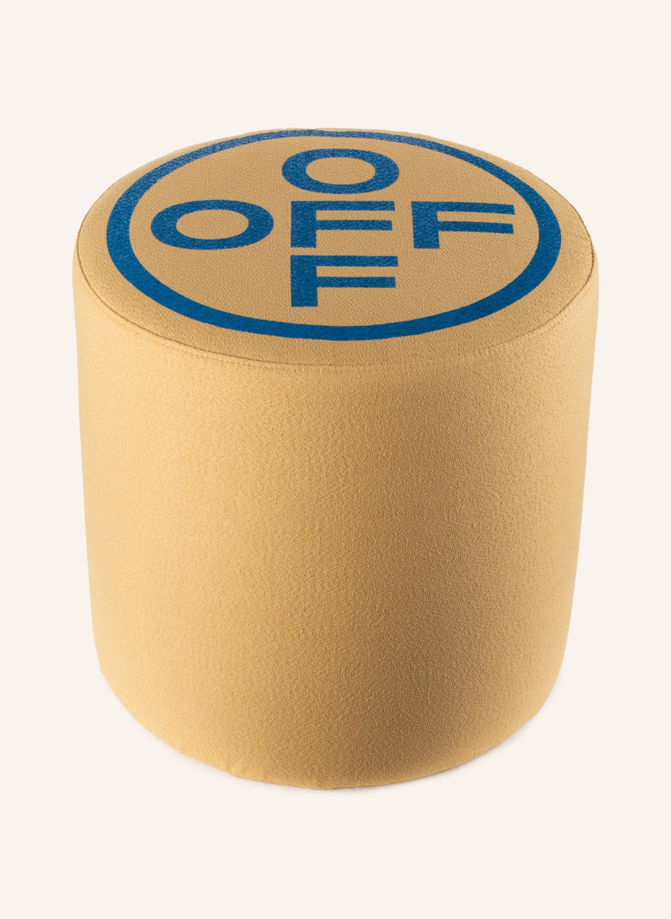 Off-White Home Pouf, Color: CAMEL (Image 2)
