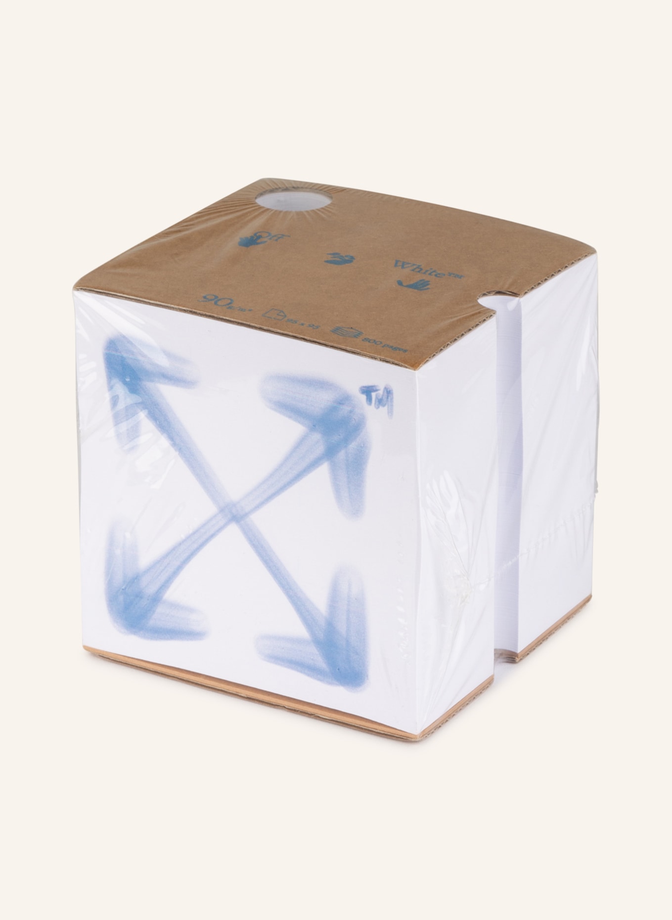 Off-White Home Notizzettel-Box, Farbe: WEISS/ BRAUN (Bild 1)