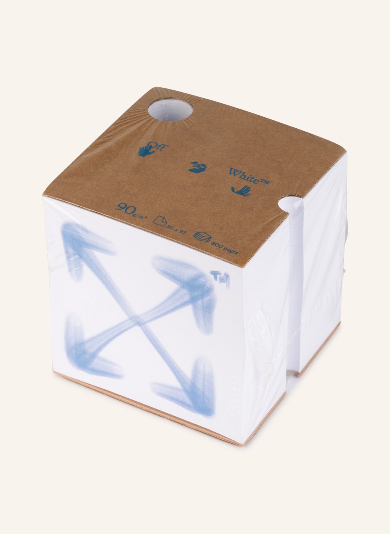 Off-White Home Box na poznámkové lístky, Barva: BÍLÁ/ HNĚDÁ (Obrázek 2)