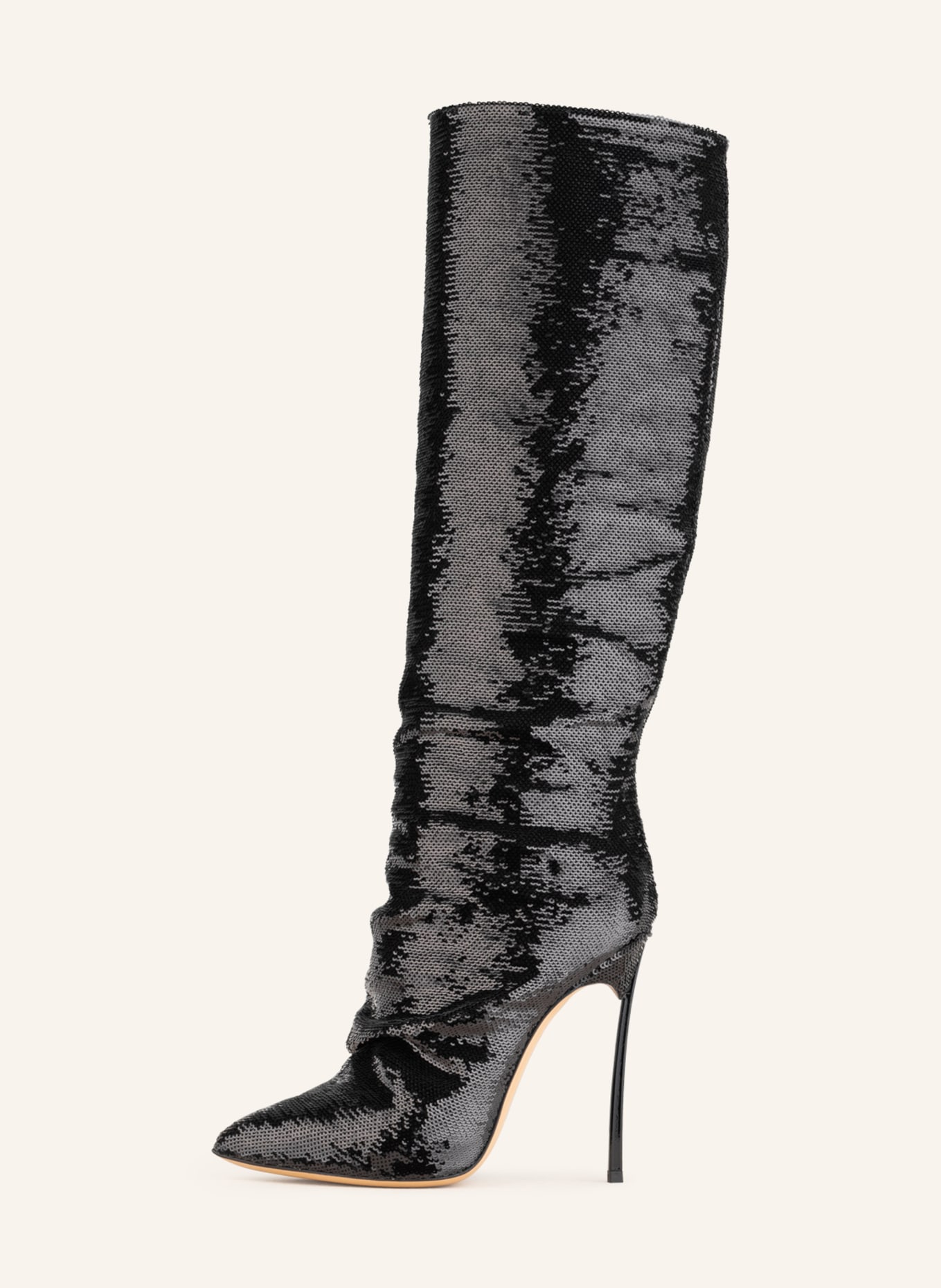 CASADEI Boots BLADE MERMAID with sequins, Color: BLACK (Image 4)