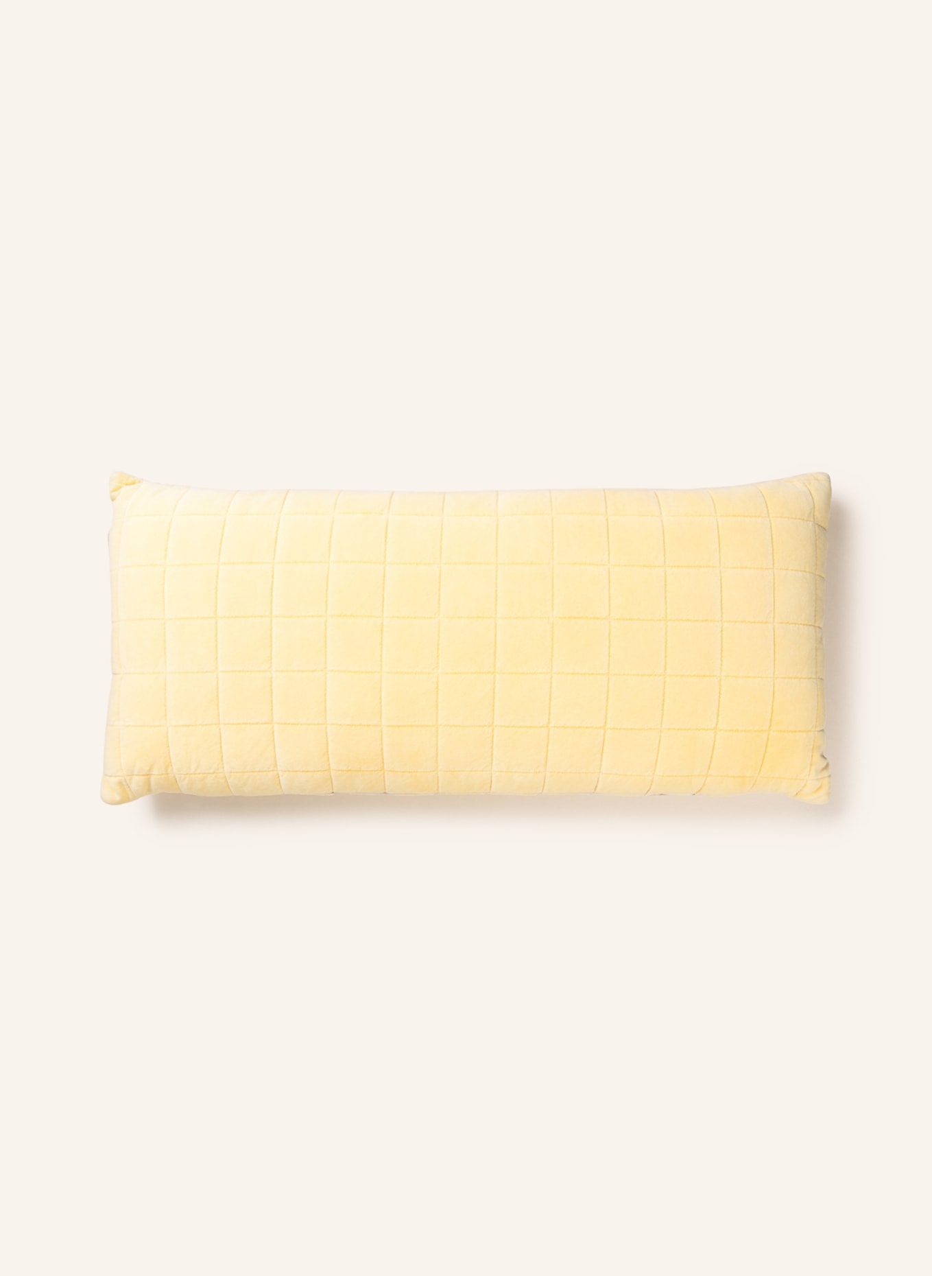 ESSENZA Velvet decorative cushion JULIA, Color: LIGHT YELLOW (Image 1)